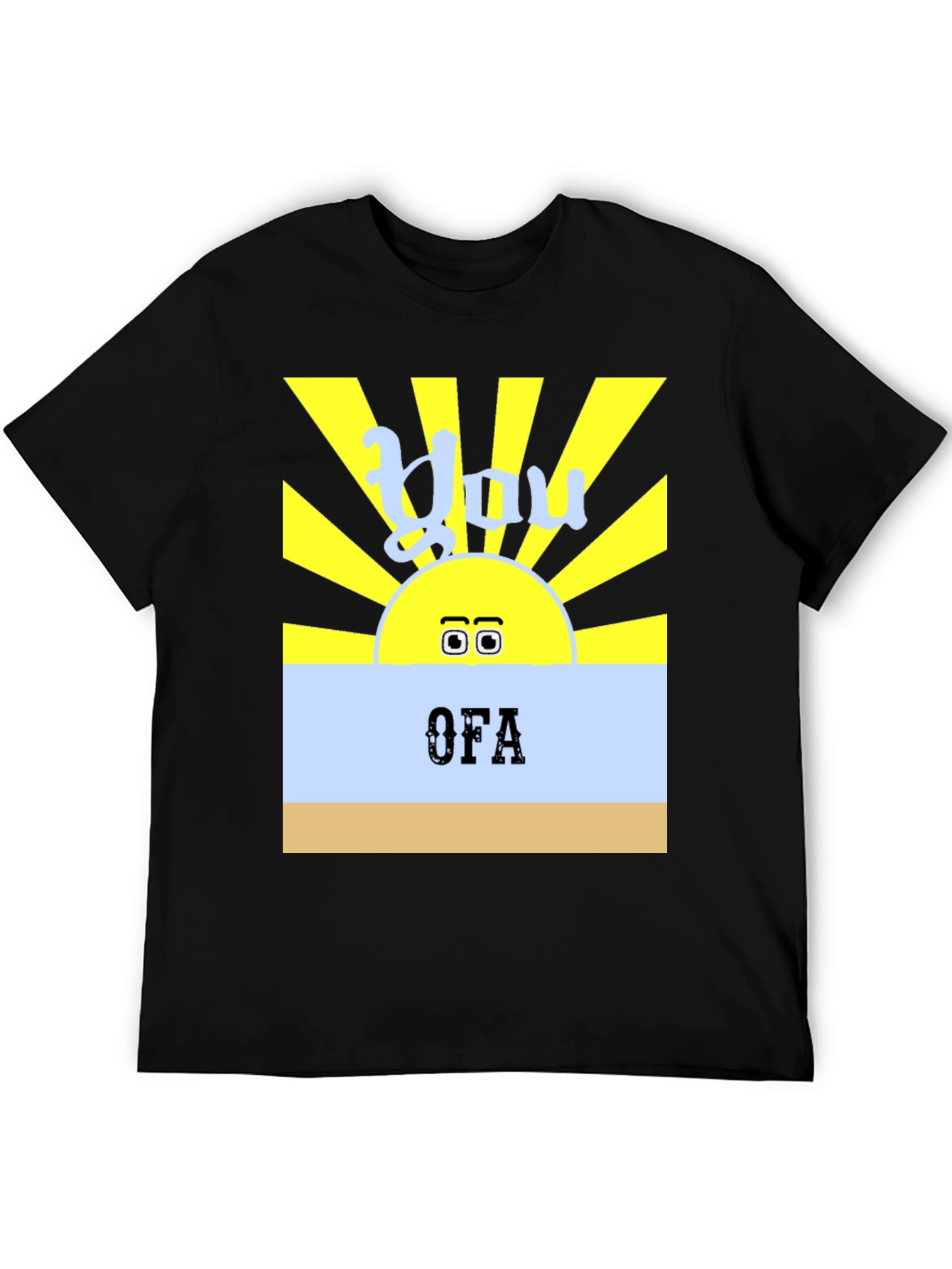Black You OFA T-Shirt - Funny Sun Design view 5
