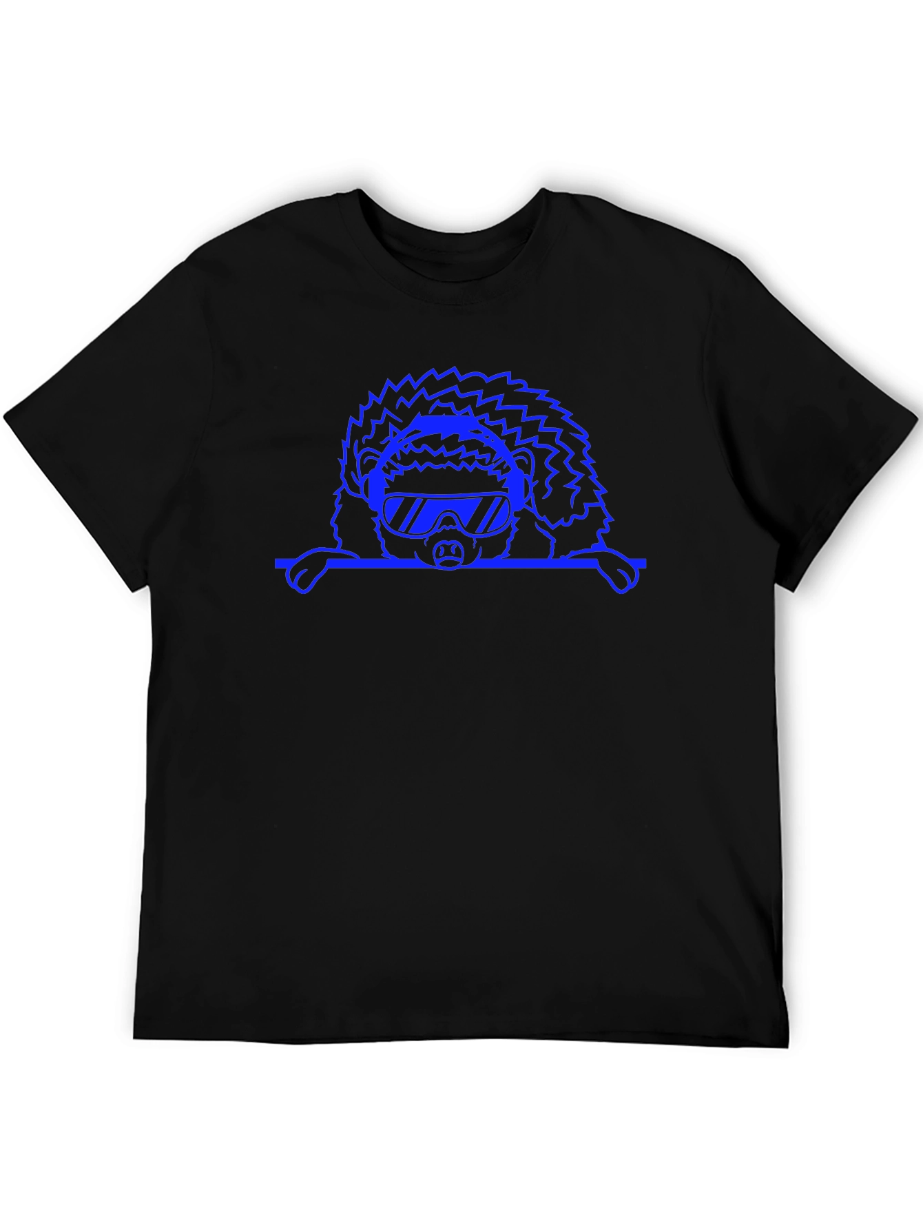 Black Cool Hedgehog Graphic T-Shirt view 5