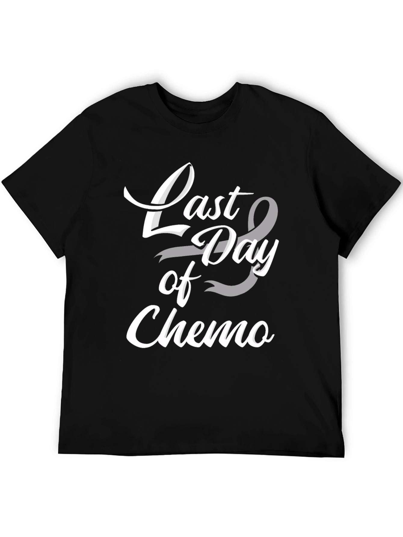 Black Last Day of Chemo Awareness T-Shirt view 5