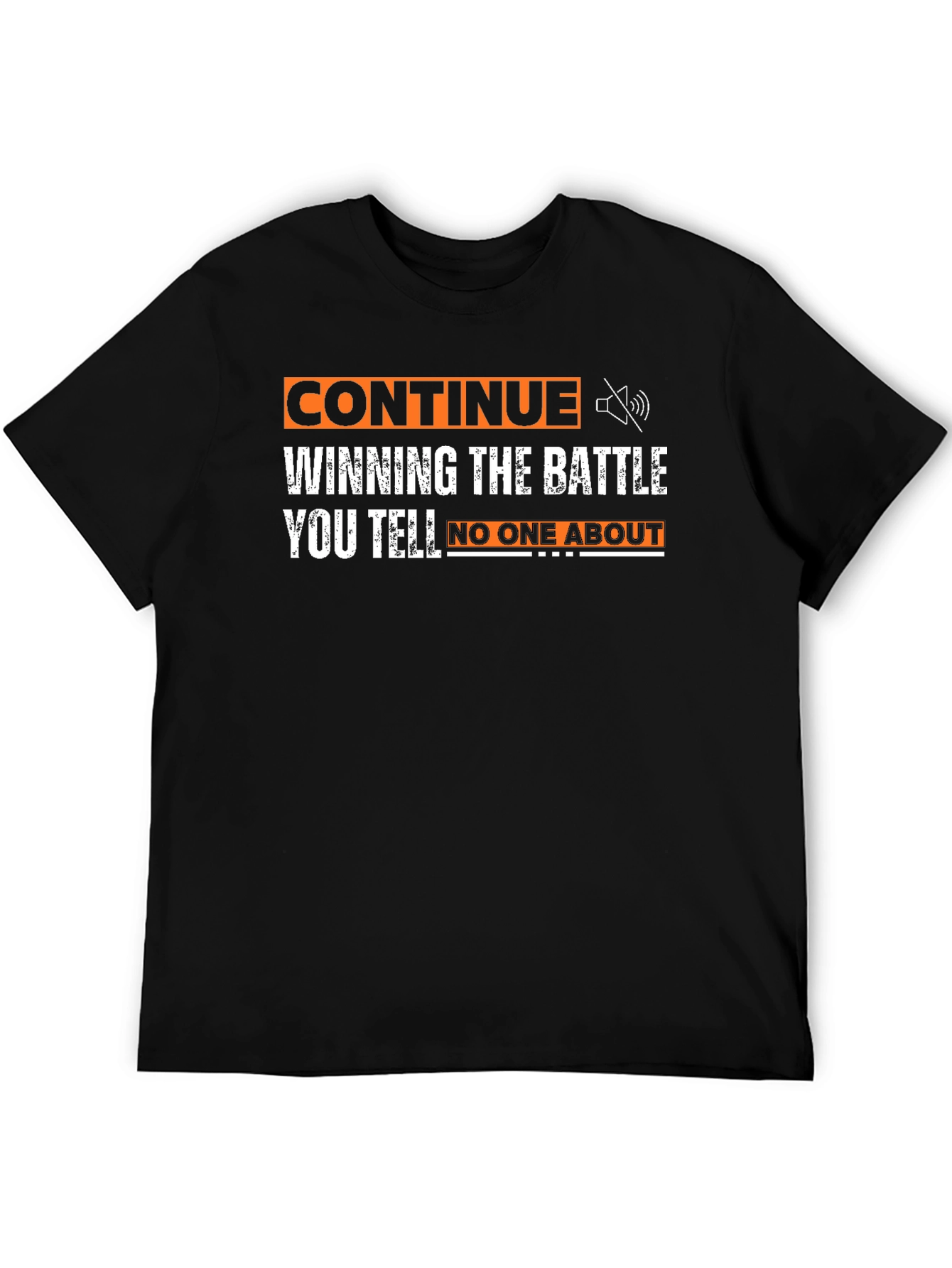 Black Continue Winning T-Shirt - Motivational Graphic Tee view 5