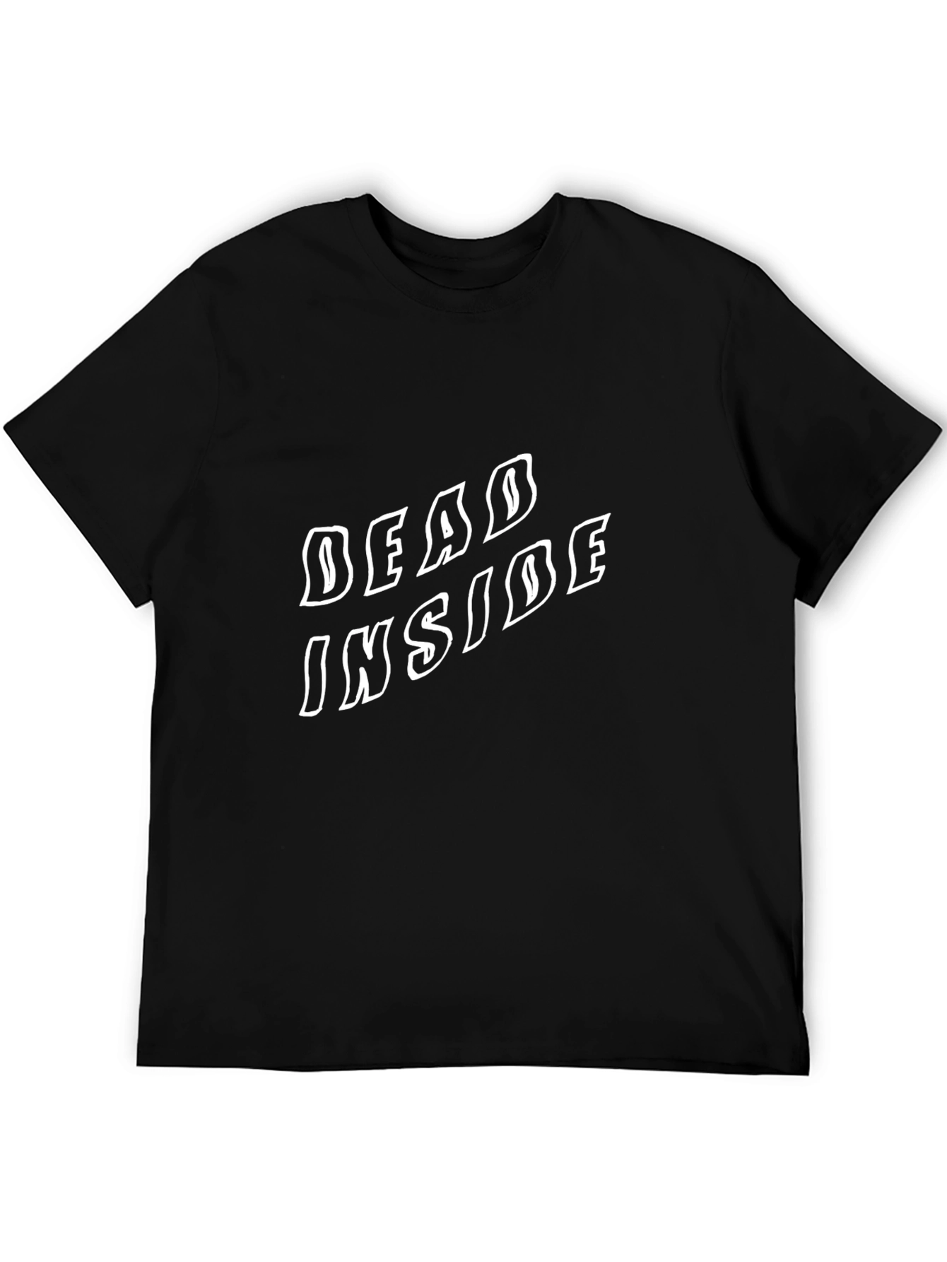 Black Dead Inside Black Graphic Tee for Men view 5