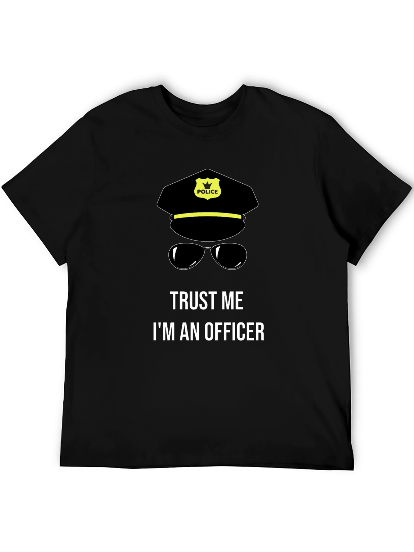Black Trust Me I'm an Officer T-Shirt view 5