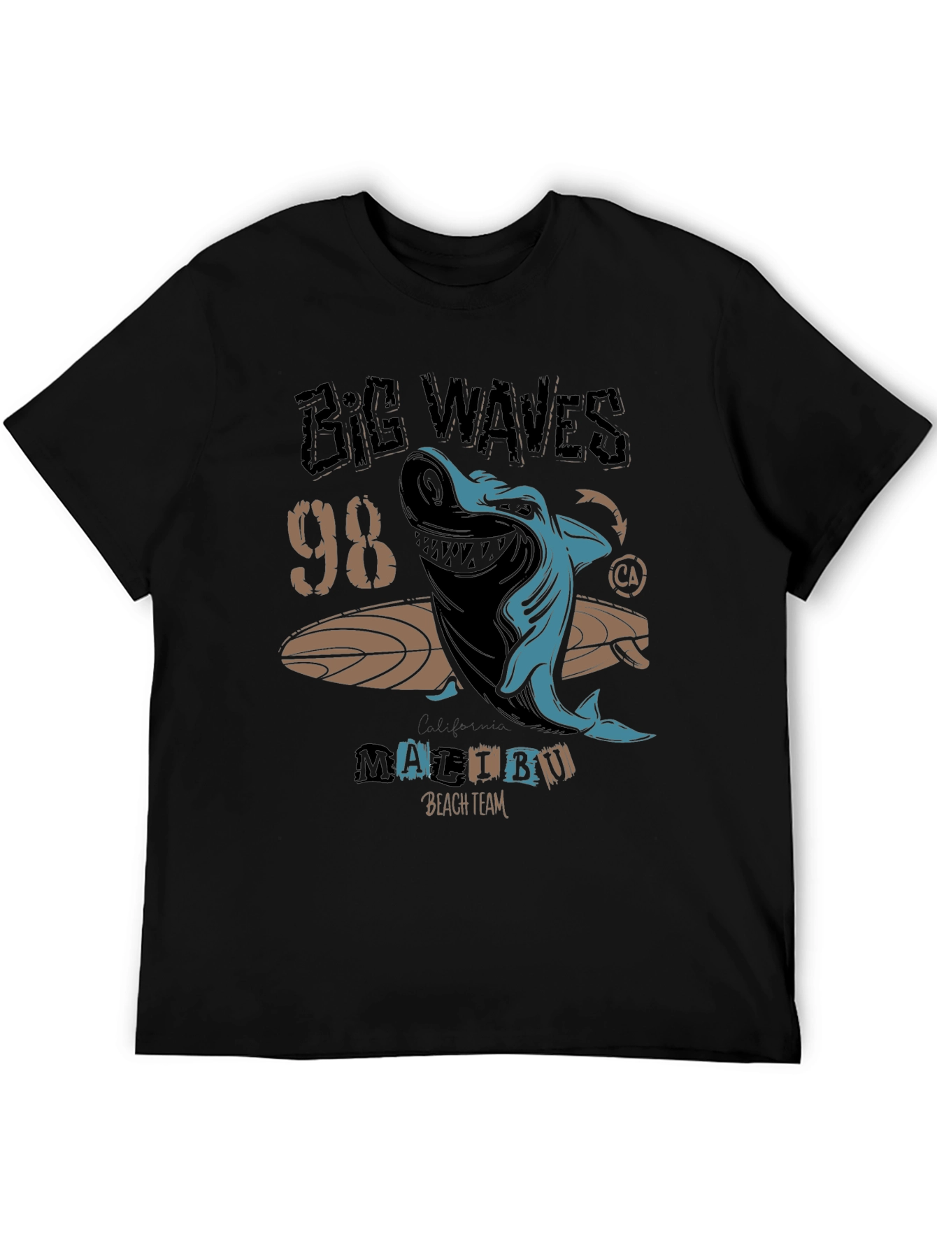 Big Waves 98' Malibu Shark Graphic Tee - 5