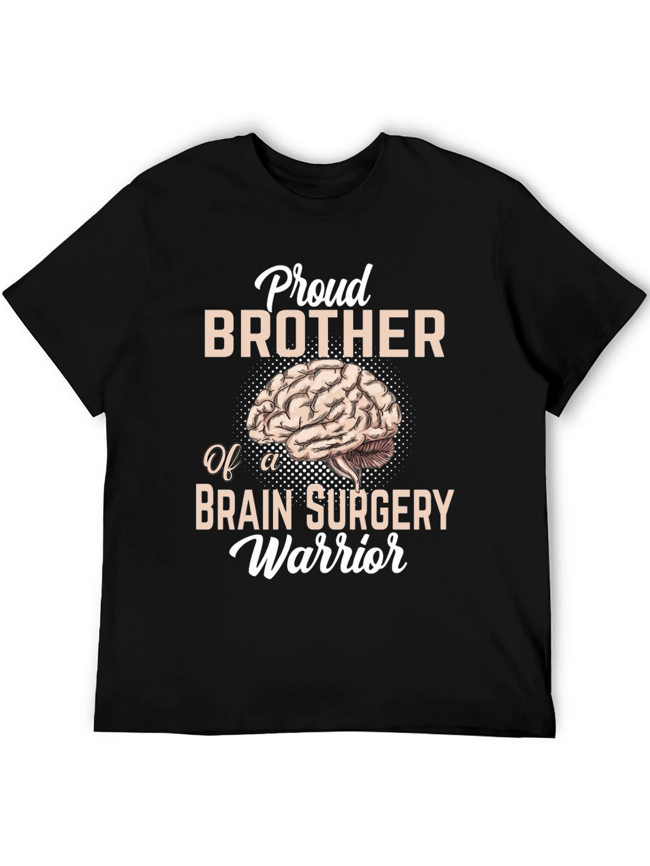 Black Proud Brother Brain Surgery Warrior T-Shirt view 5