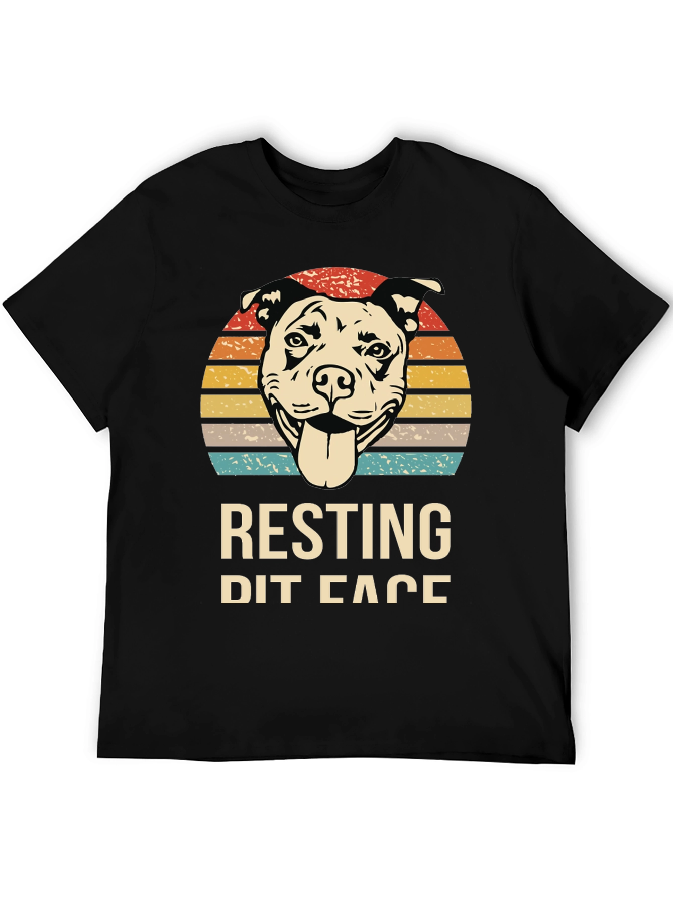 Black Resting Pit Face Graphic Tee view 5