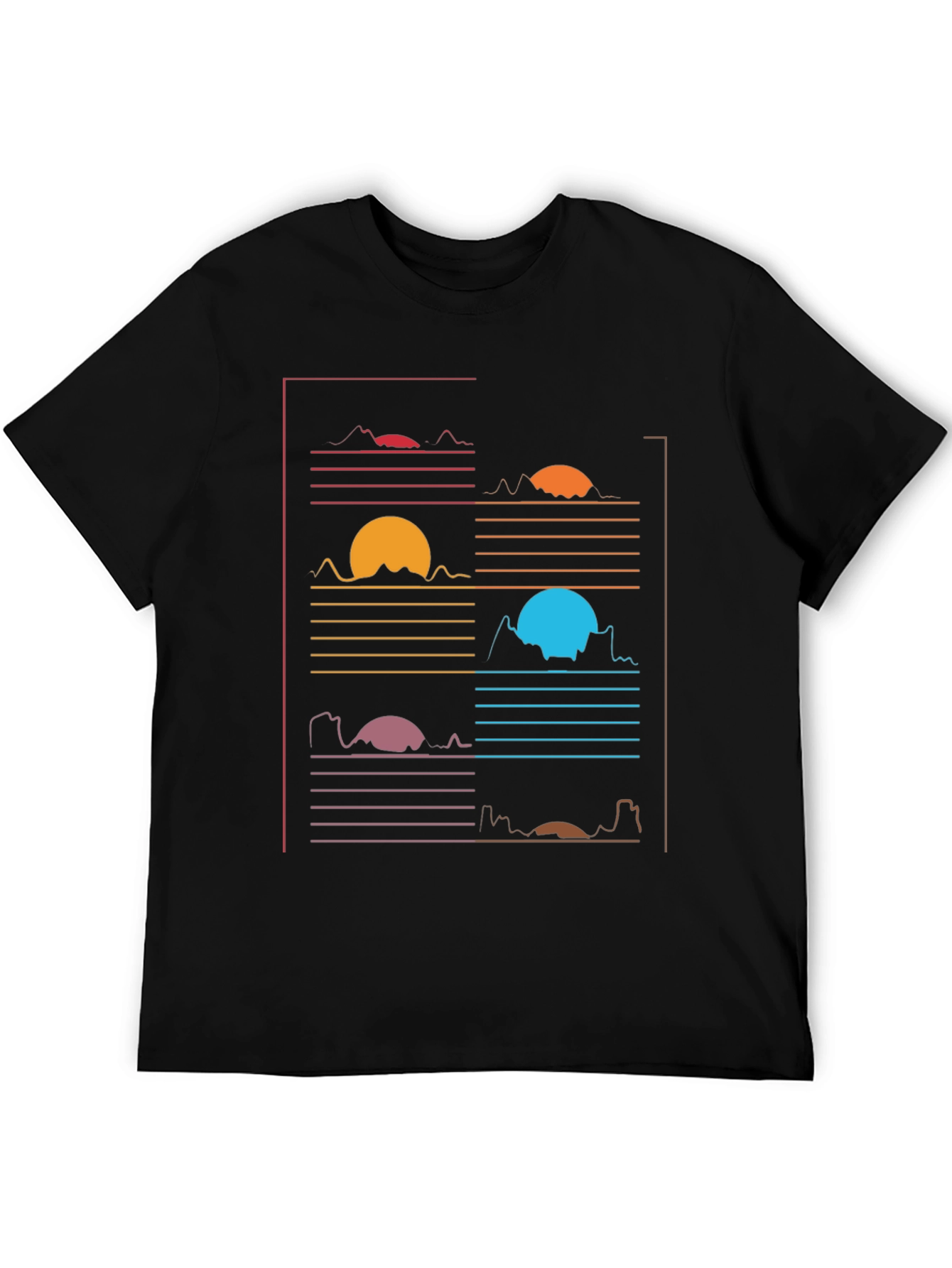 Retro Sunset Graphic Tee - Unique Design - 5