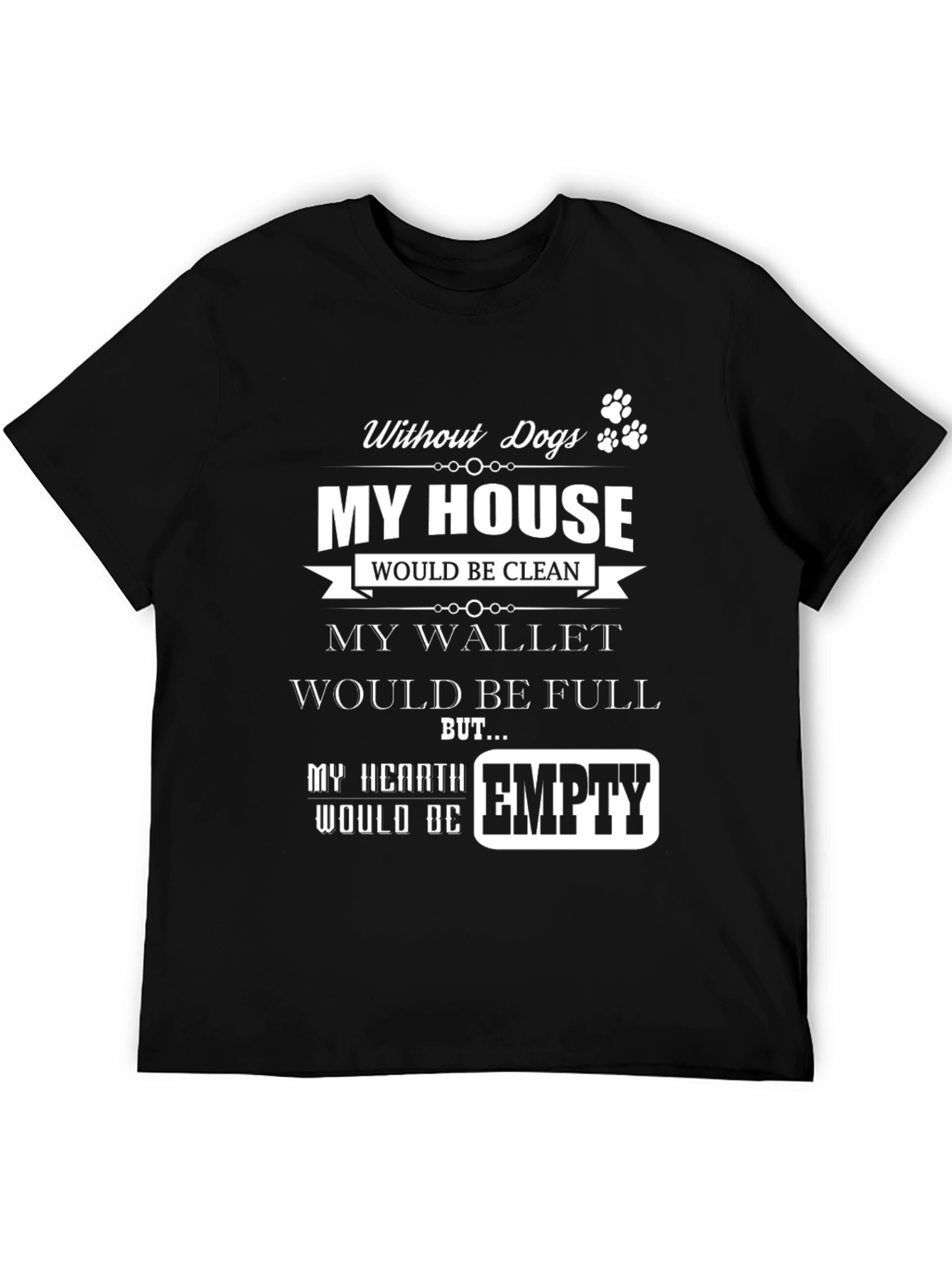 Black Dog Lover T-Shirt - My Hearth Would Be Empty view 5