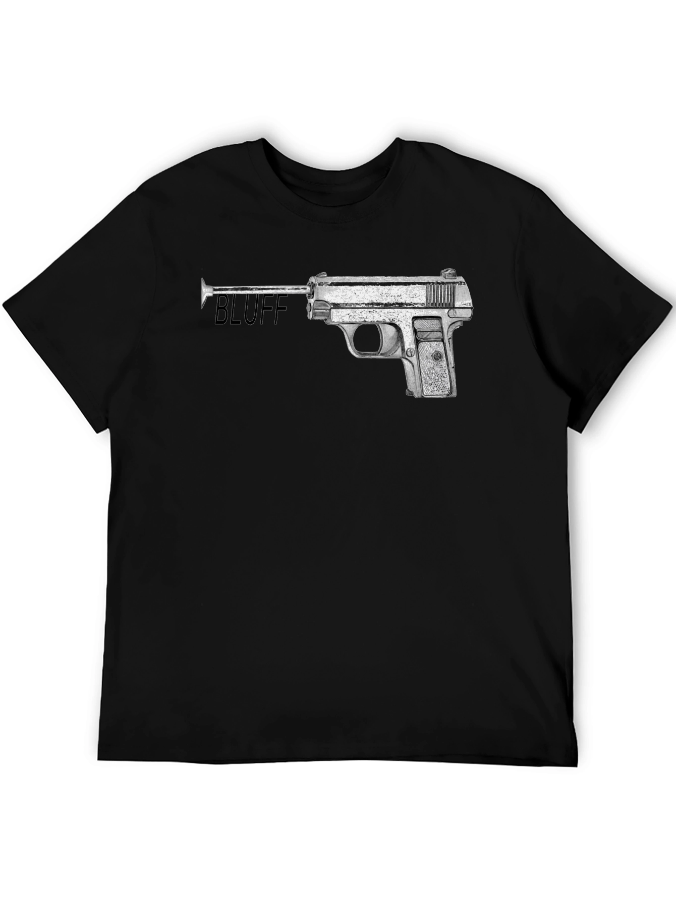 Black Bluff Gun Graphic Tee - Stylish Statement Shirt view 5