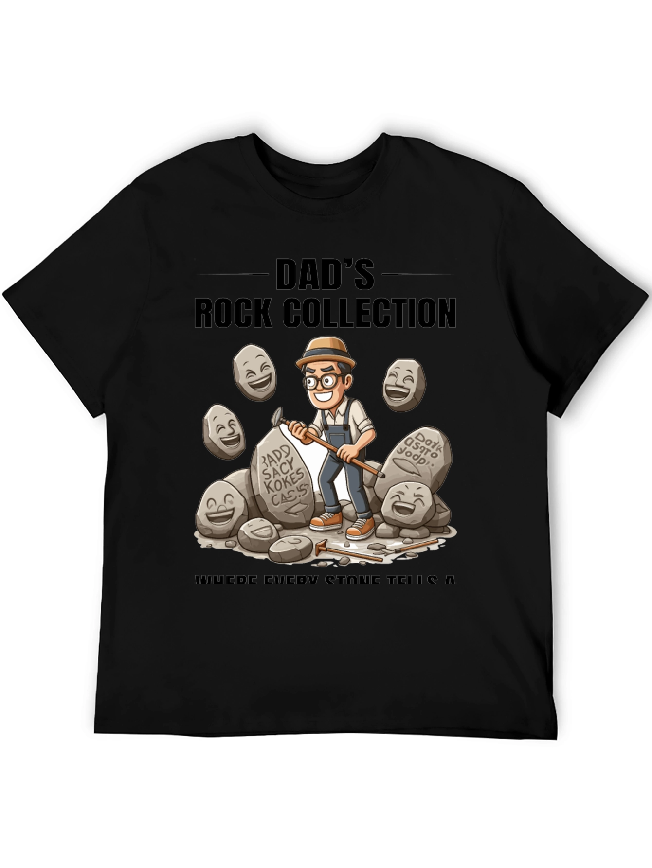 Black Dad's Rock Collection Graphic Tee view 5
