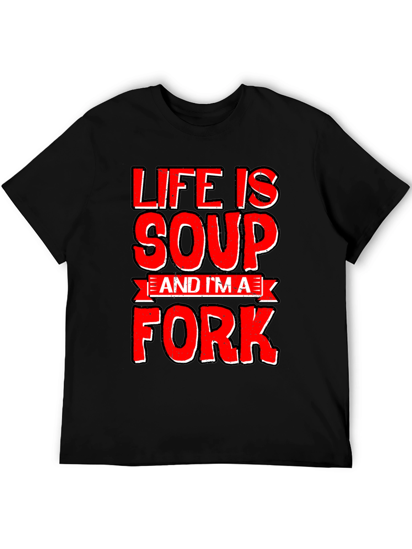 Black Life Is Soup, I'm a Fork Novelty Graphic Tee view 5