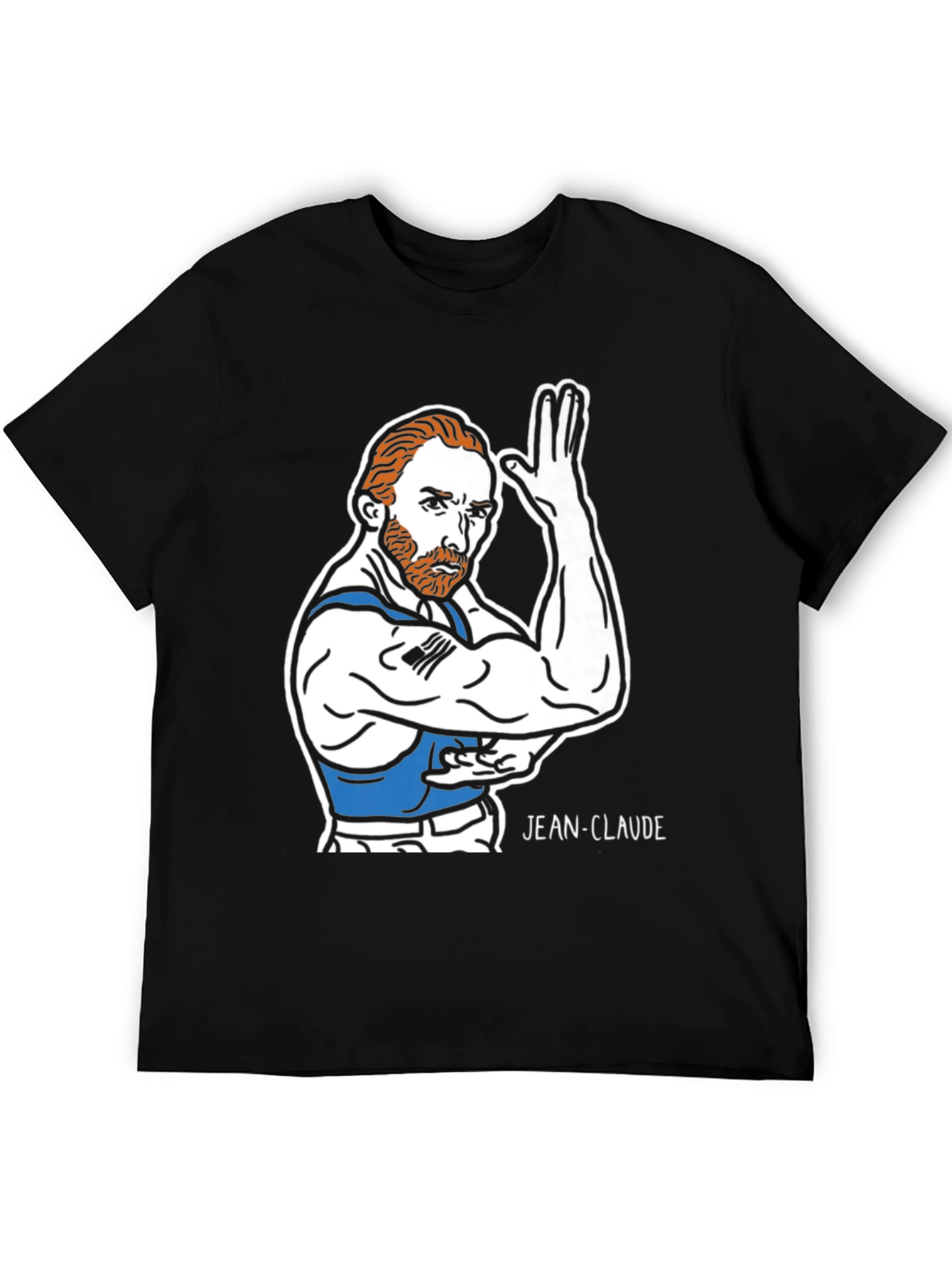 Black Jean-Claude Van Gogh T-Shirt - Black Graphic Tee view 5