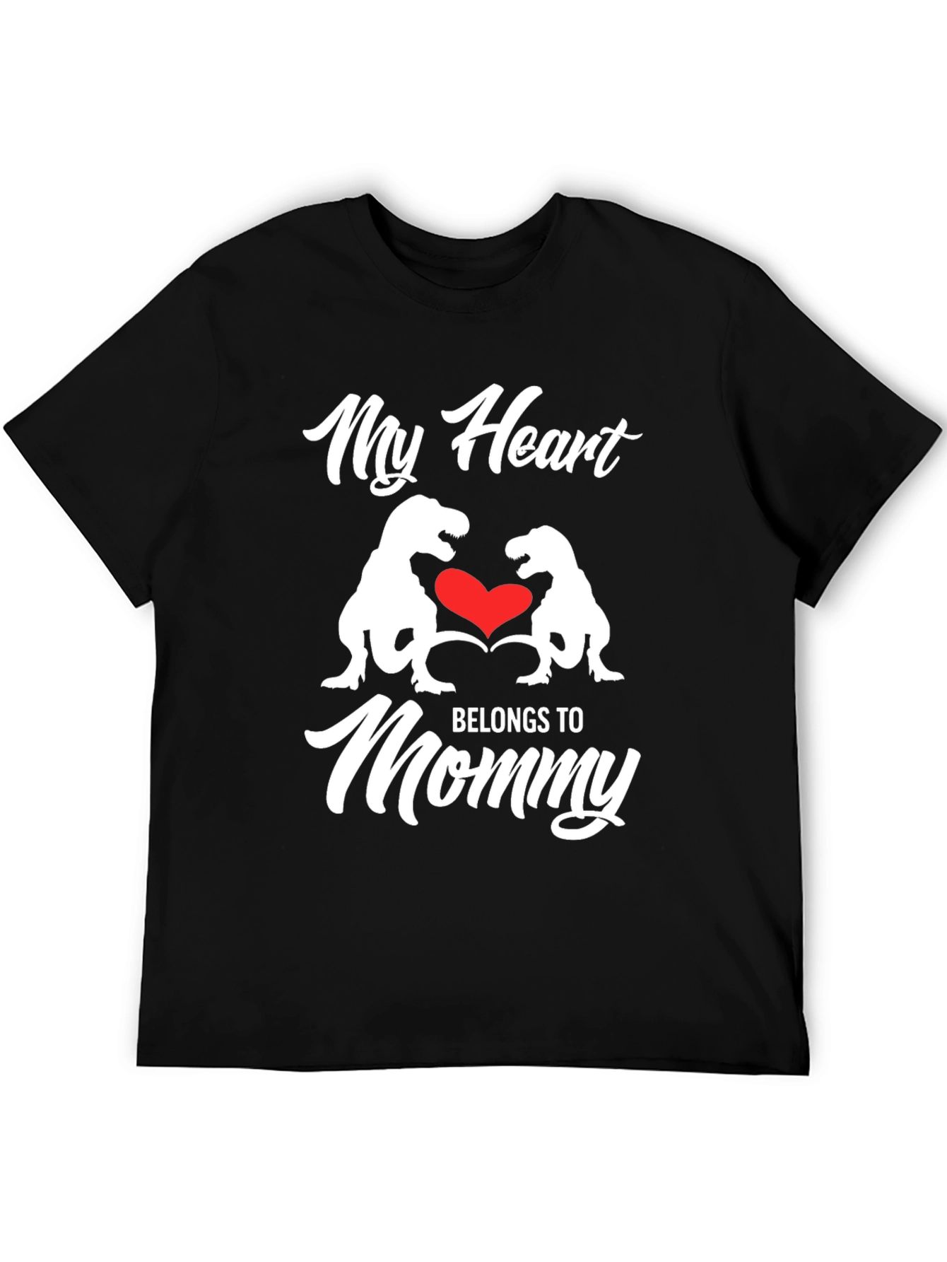 Black My Heart Belongs to Mommy T-Shirt view 5