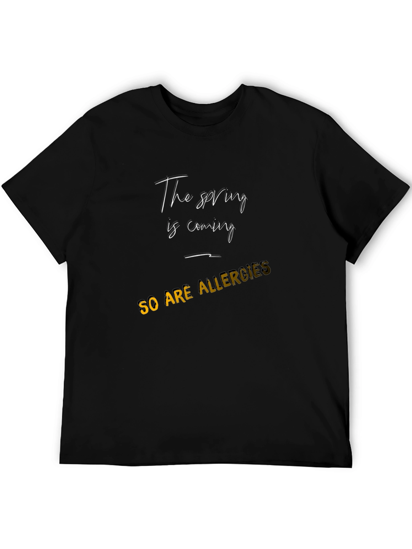 Black Spring Allergies Tee - Funny Seasonal T-Shirt view 5