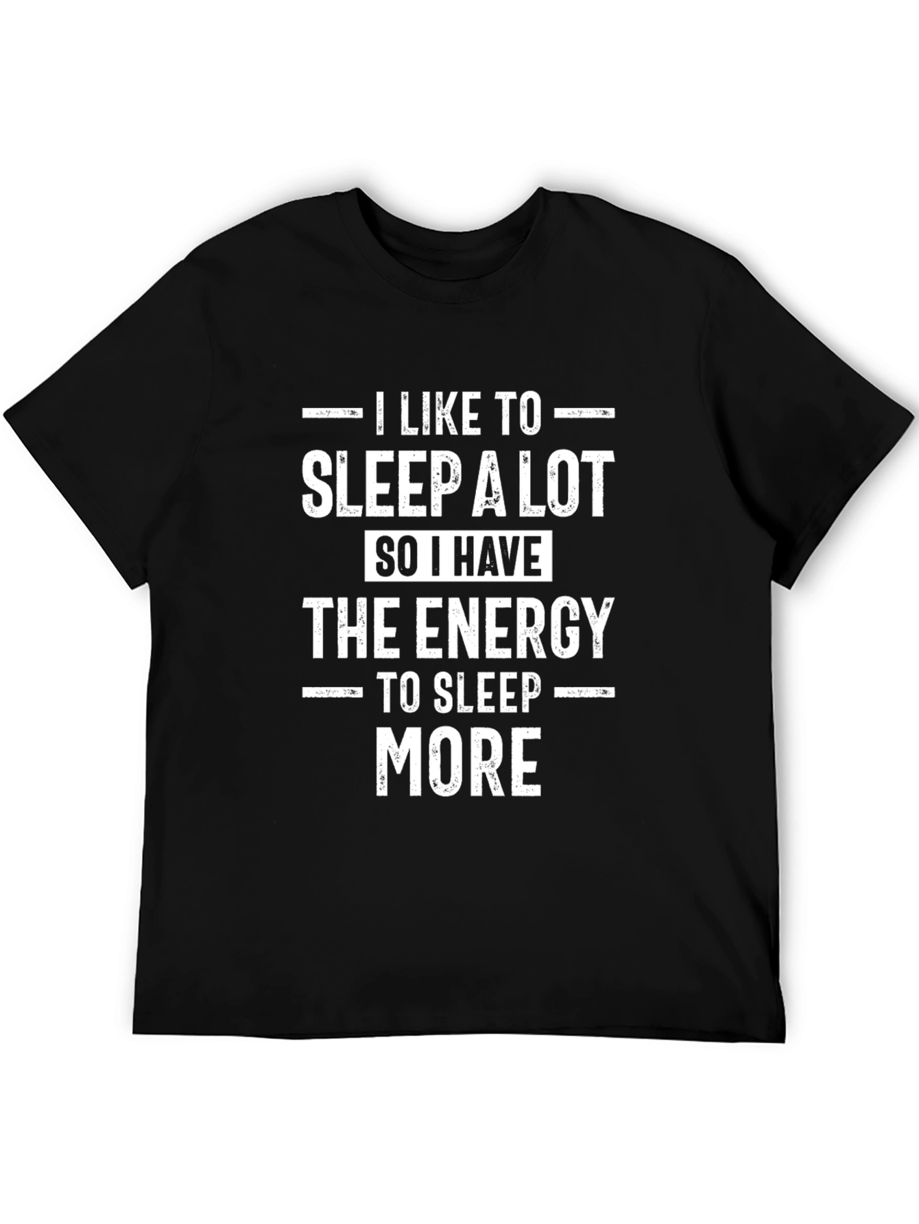 Black Funny Sleepy T-Shirt - I Like to Sleep A Lot view 5