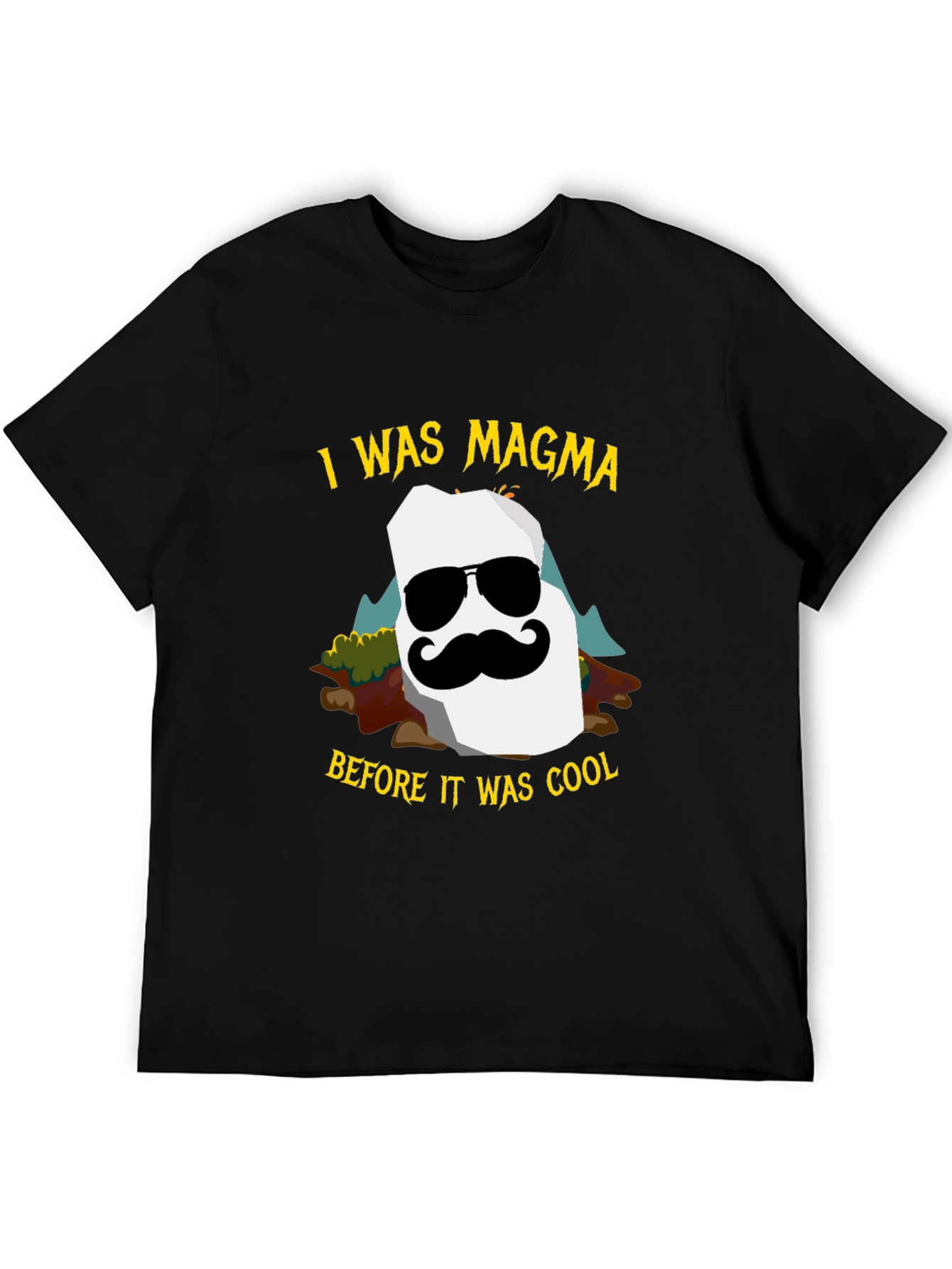 Black I Was Magma Cool Graphic Tee - Black view 5