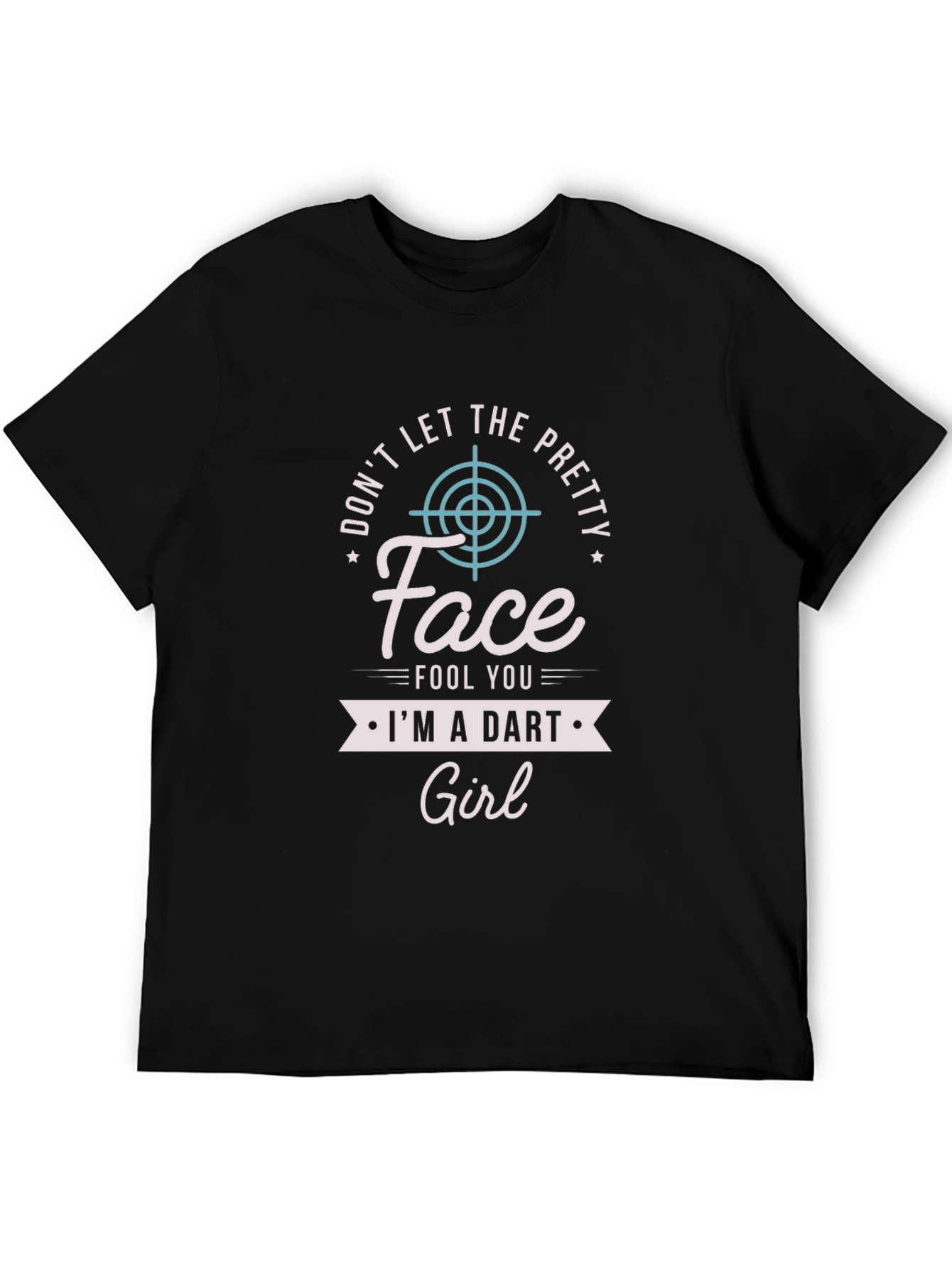 Black Dart Girl Graphic T-Shirt - Funny Gift Tee view 5