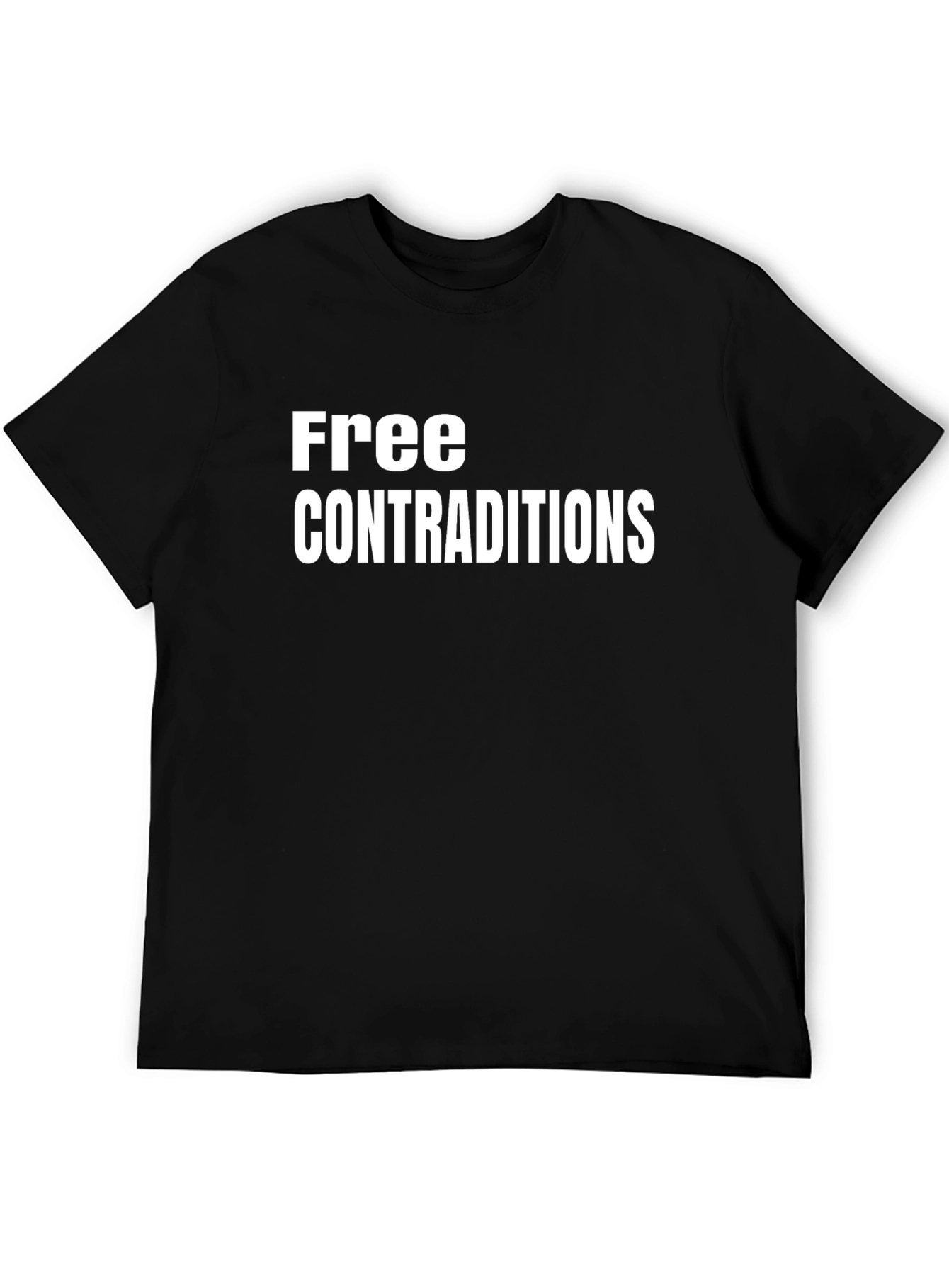 Black Free Contradictions Graphic T-Shirt - Bold Statement Tee view 5