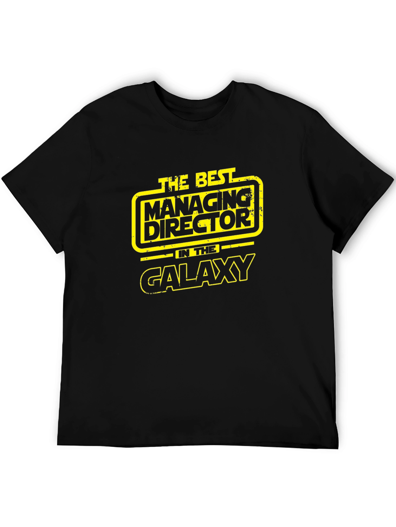 Black Best Managing Director in Galaxy Black T-Shirt view 5