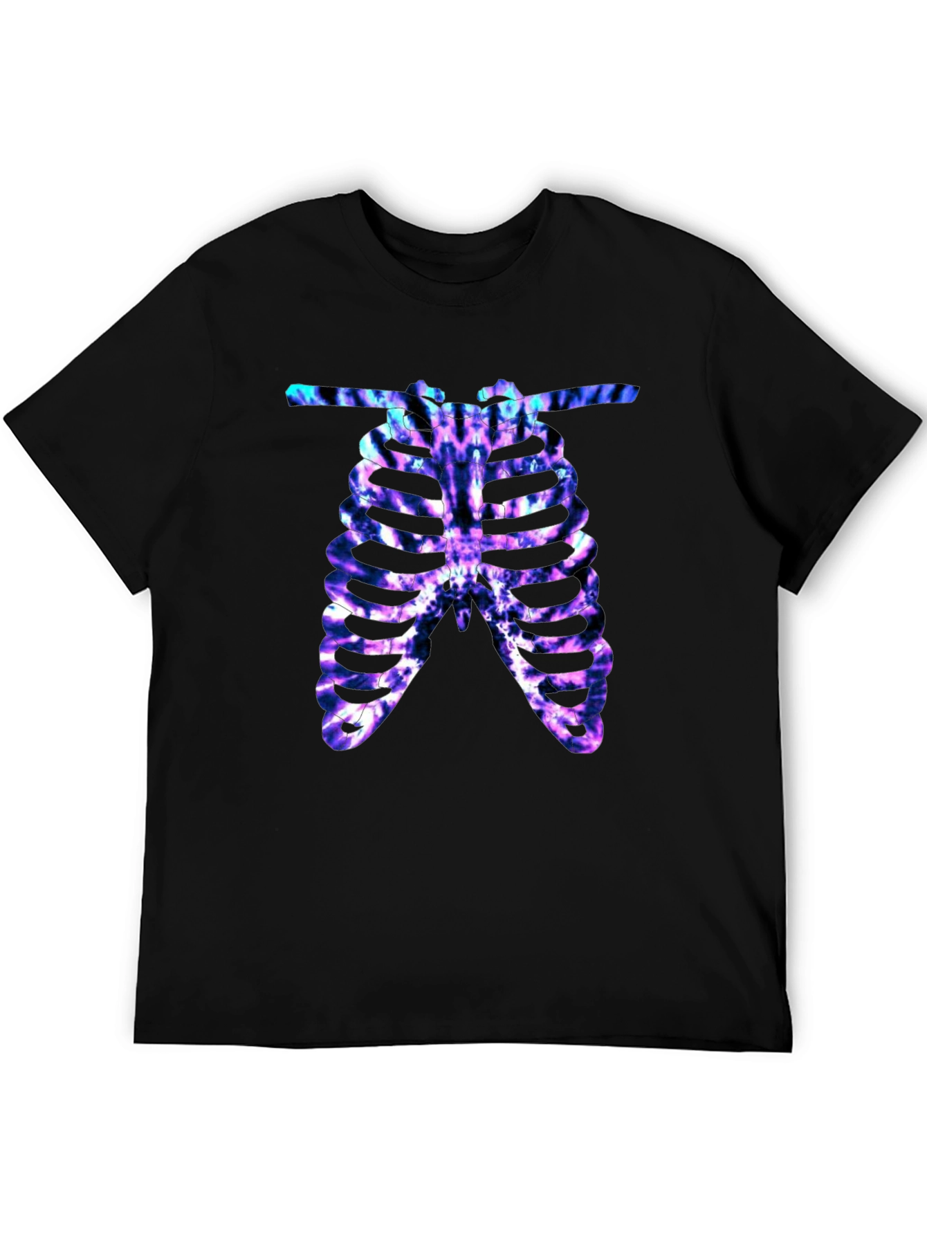 Black Tie Dye Rib Cage Graphic Tee view 5