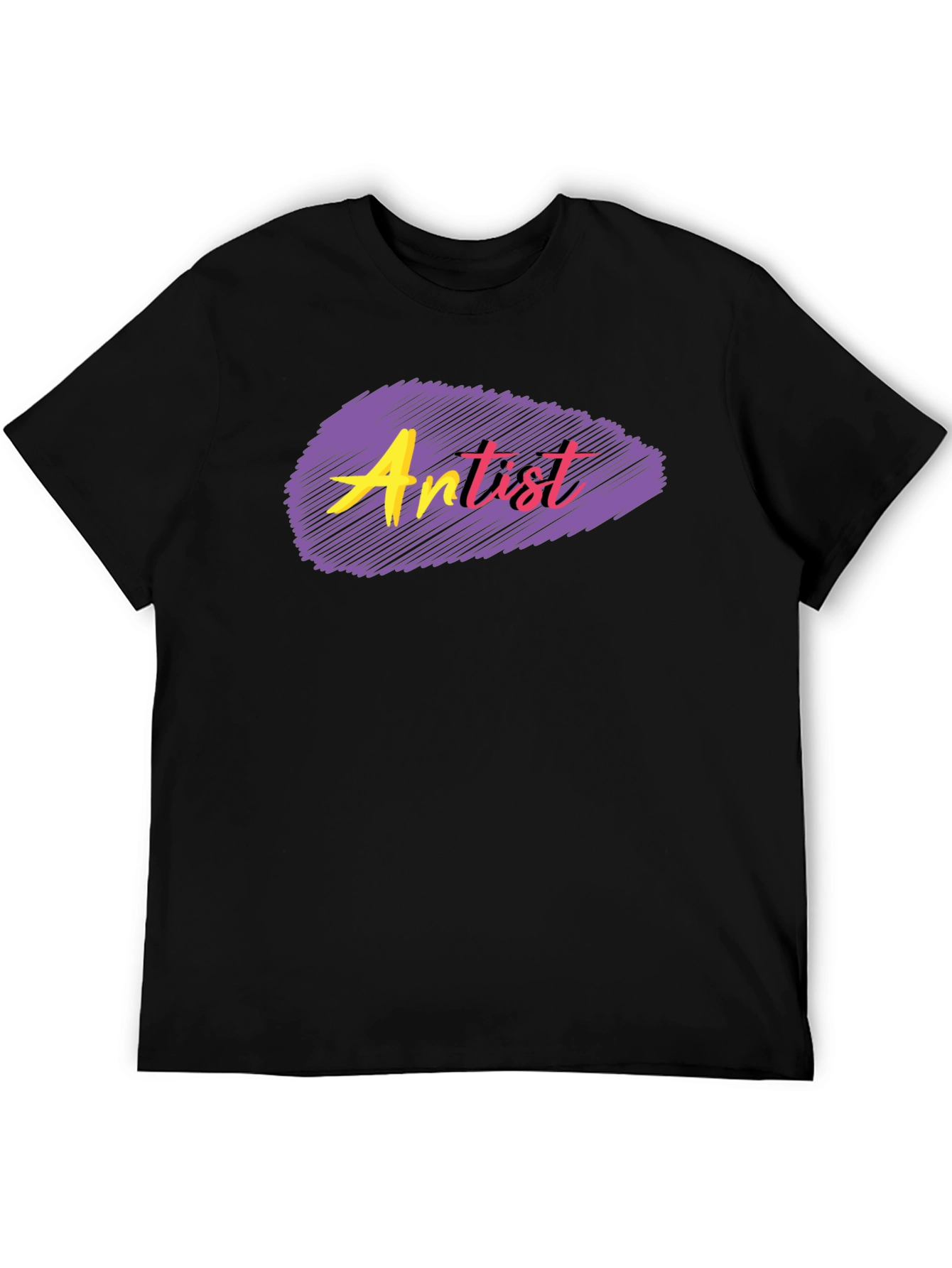 Black Artist T-Shirt - Black, Graphic Tee view 5