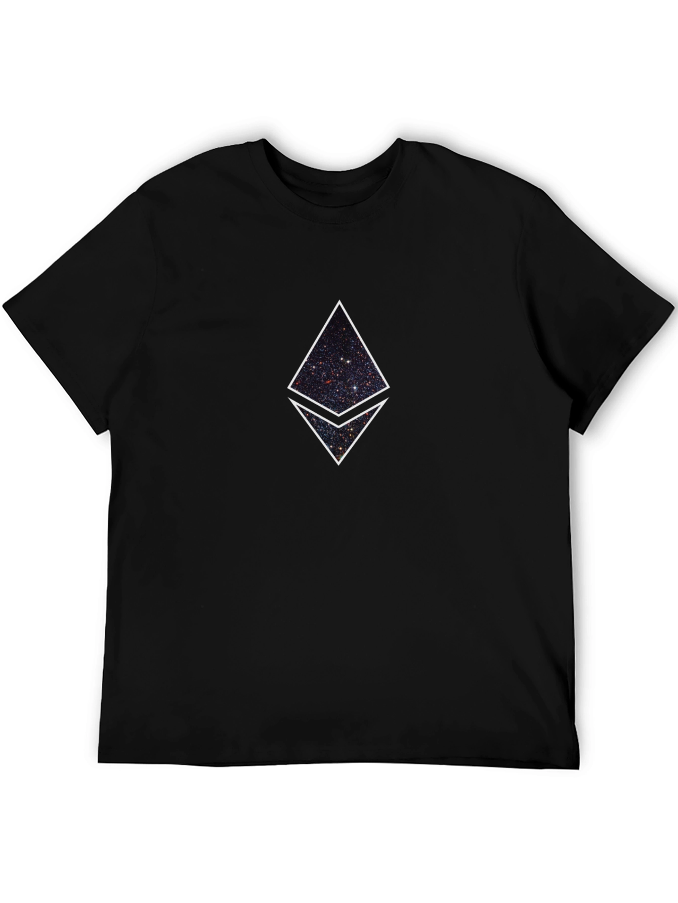 Black Ethereum Galaxy Graphic T-Shirt view 5