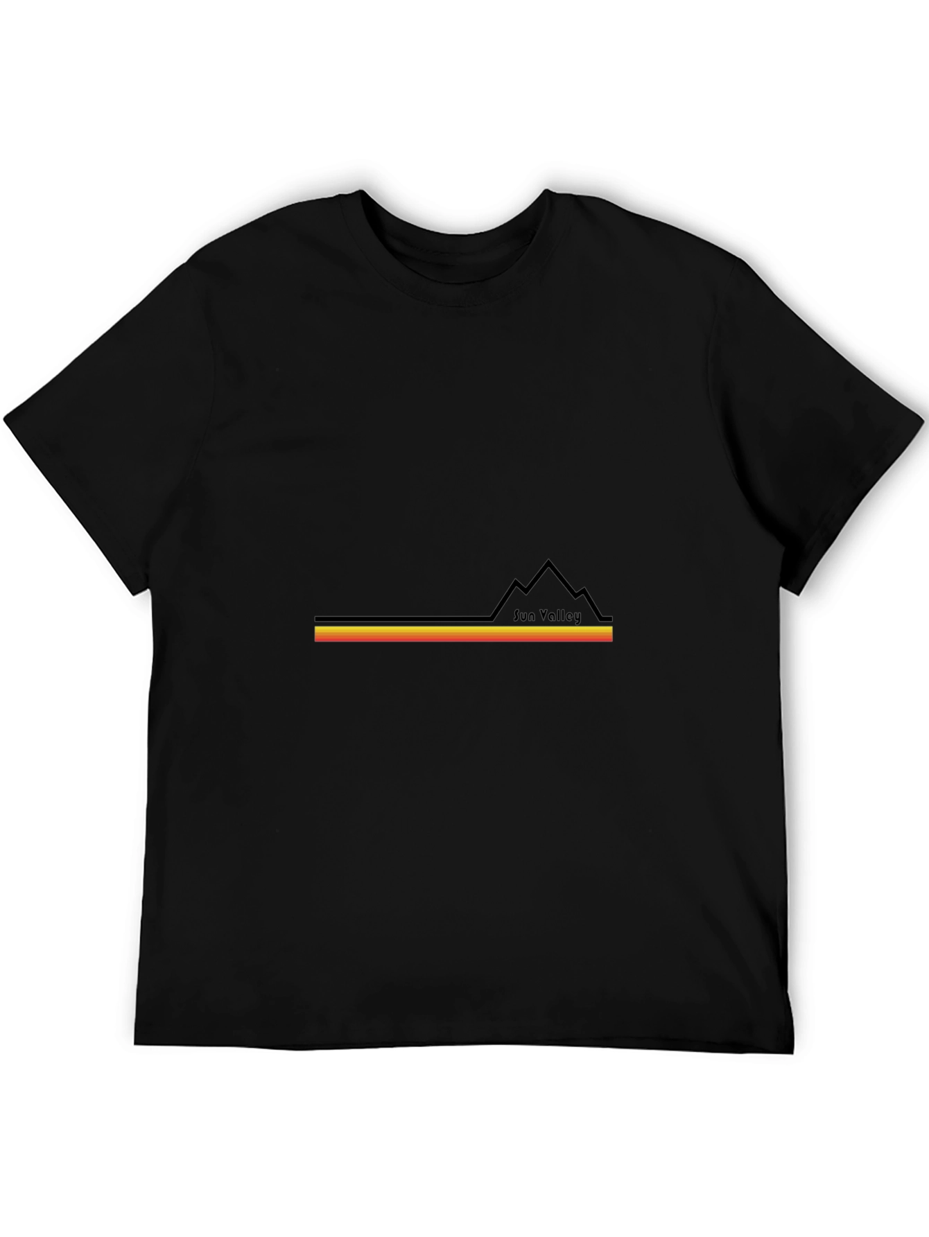 Black Retro Sun Valley Black T-Shirt view 5
