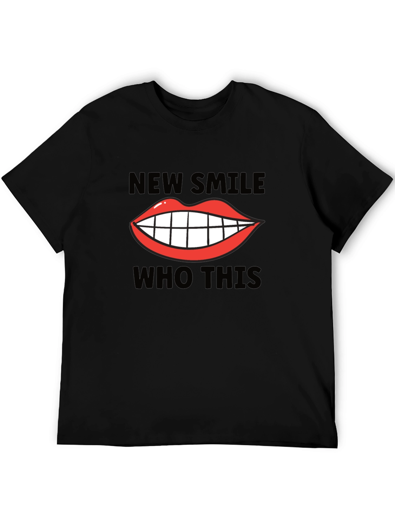 Black New Smile Who This Graphic Tee view 5
