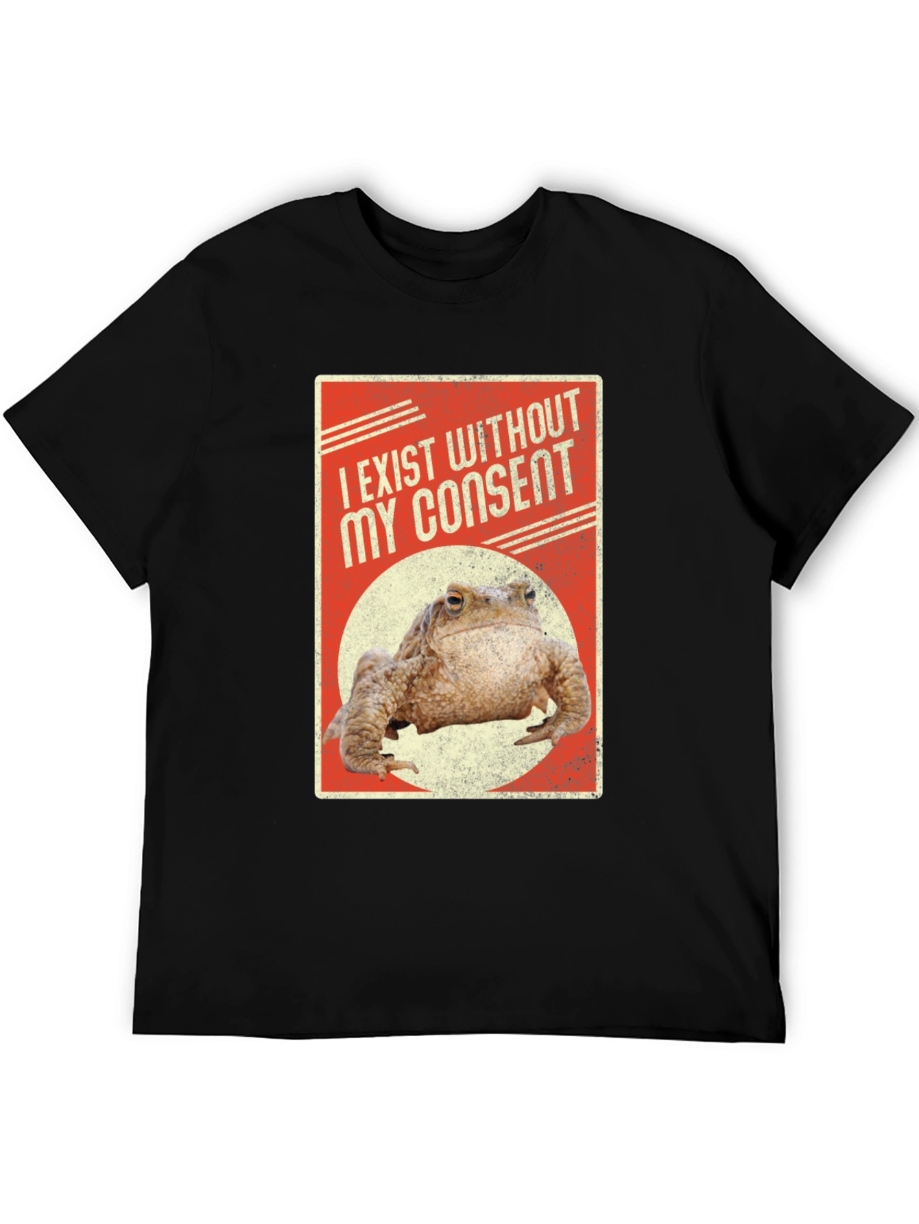Black Exist Without Consent Frog Graphic T-Shirt view 5
