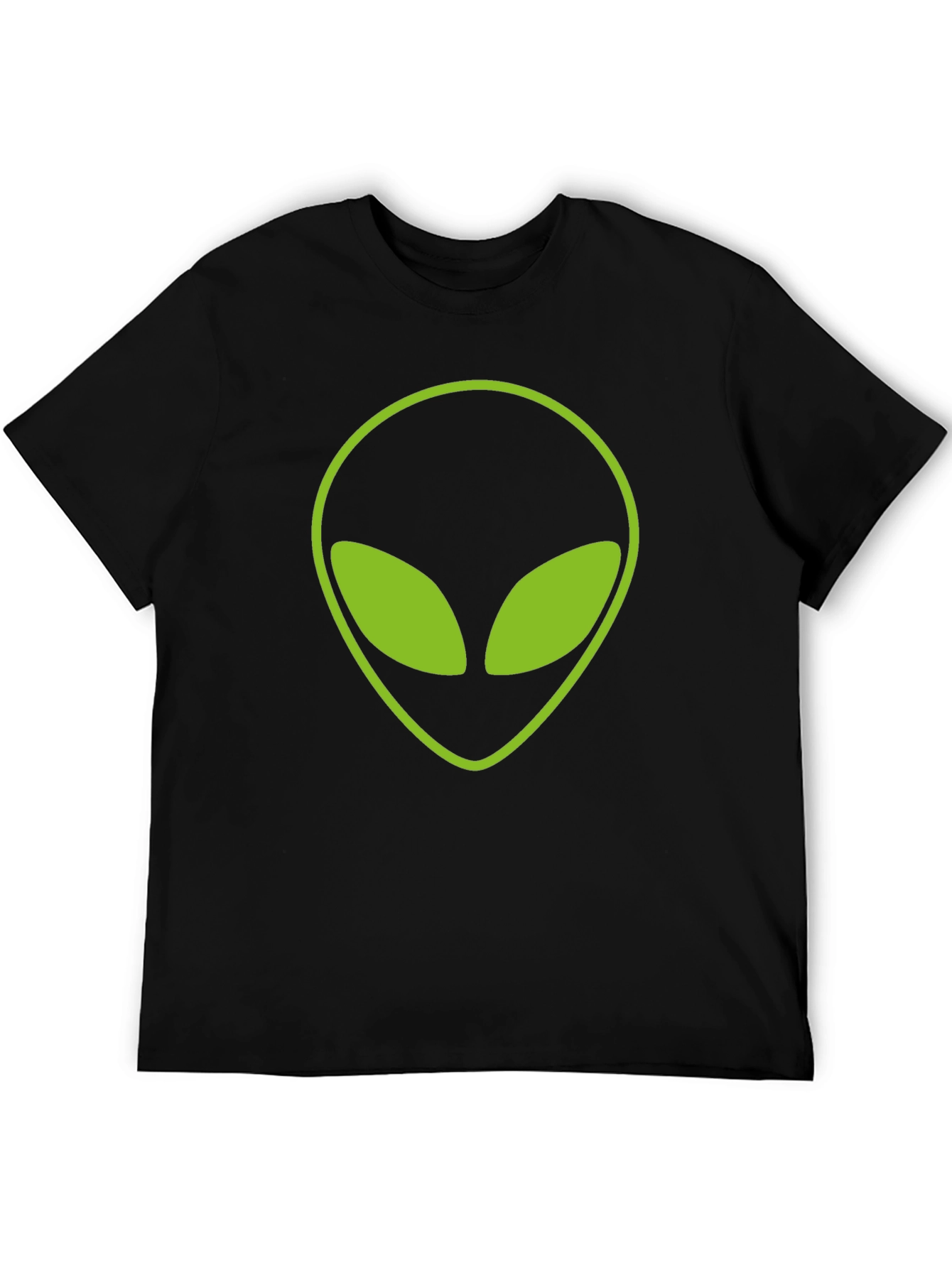 Black Men's Black Alien Graphic T-Shirt view 5