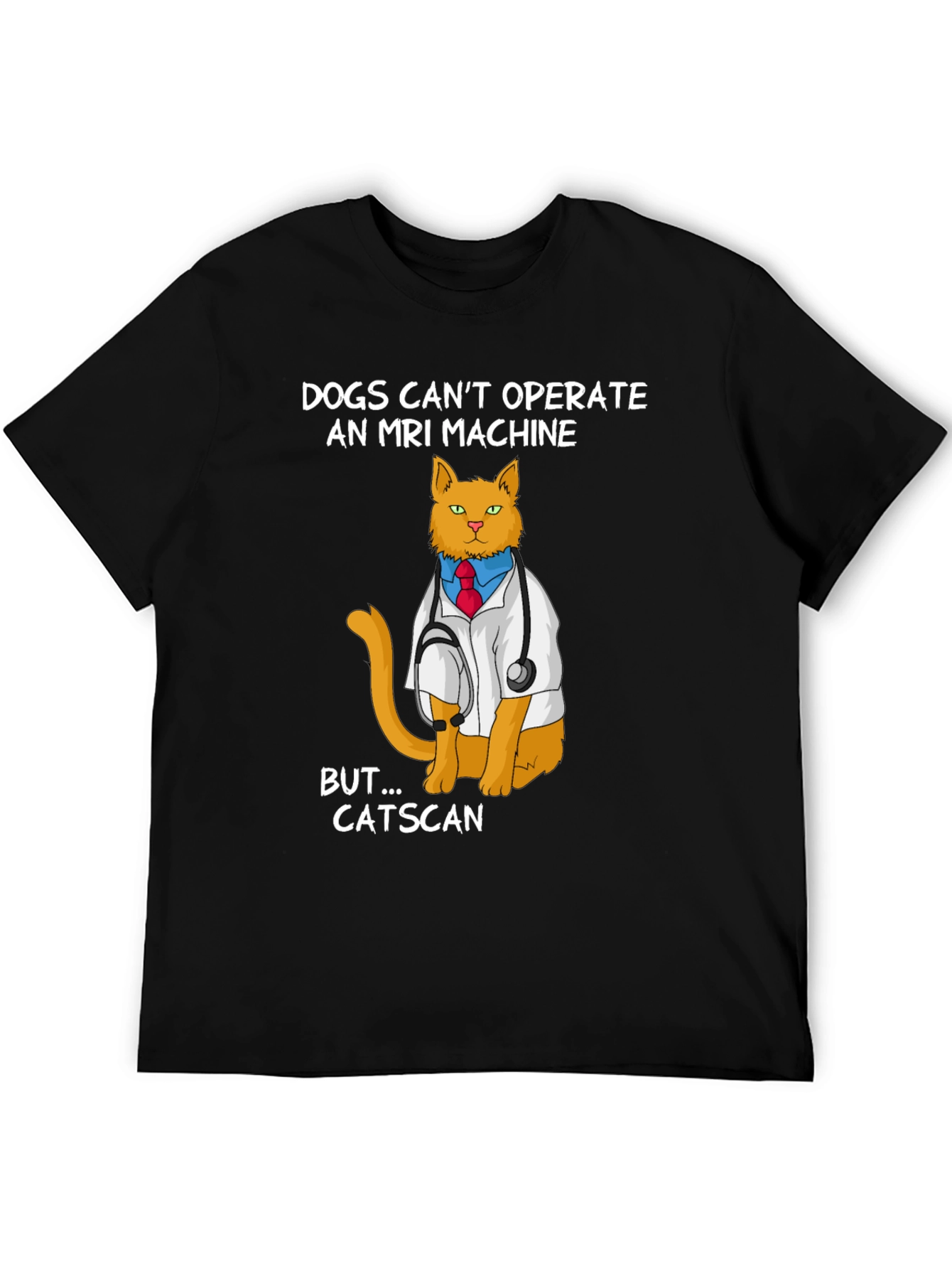 Black Funny Catscan Doctor T-Shirt - MRI Humor view 5