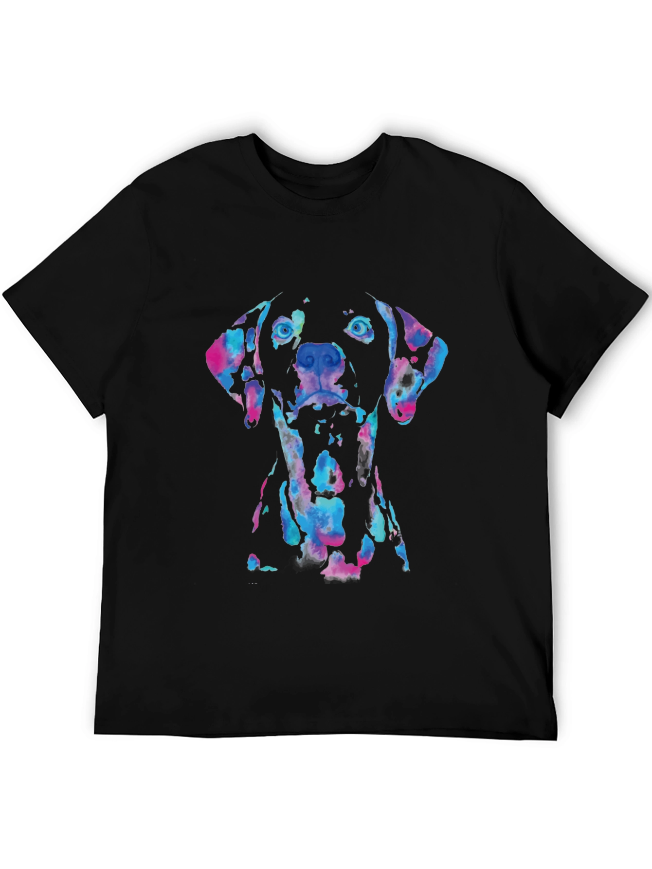 Black Dog Watercolor Graphic Tee - Black view 5