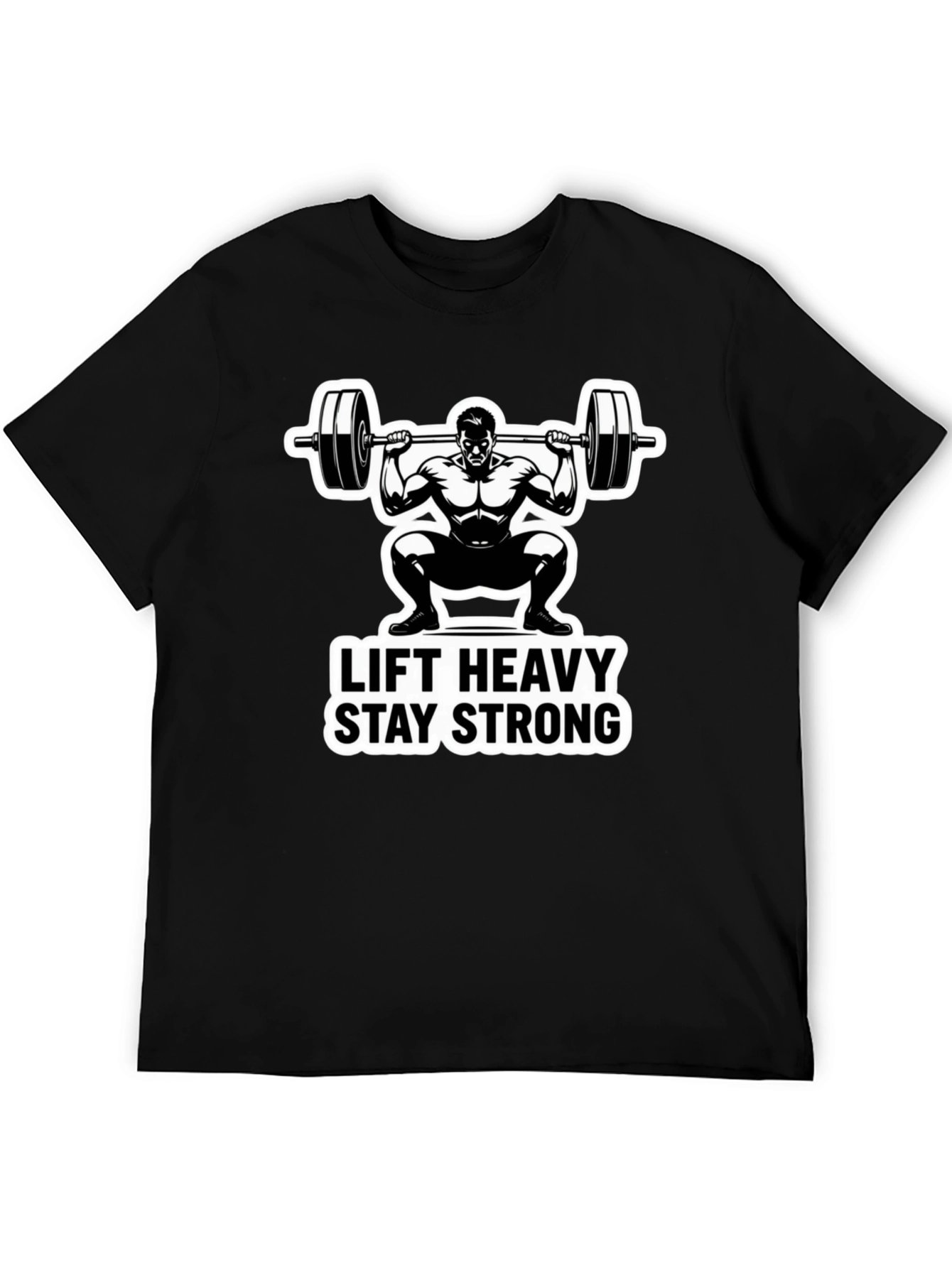 Black Lift Heavy Stay Strong Graphic T-Shirt view 5