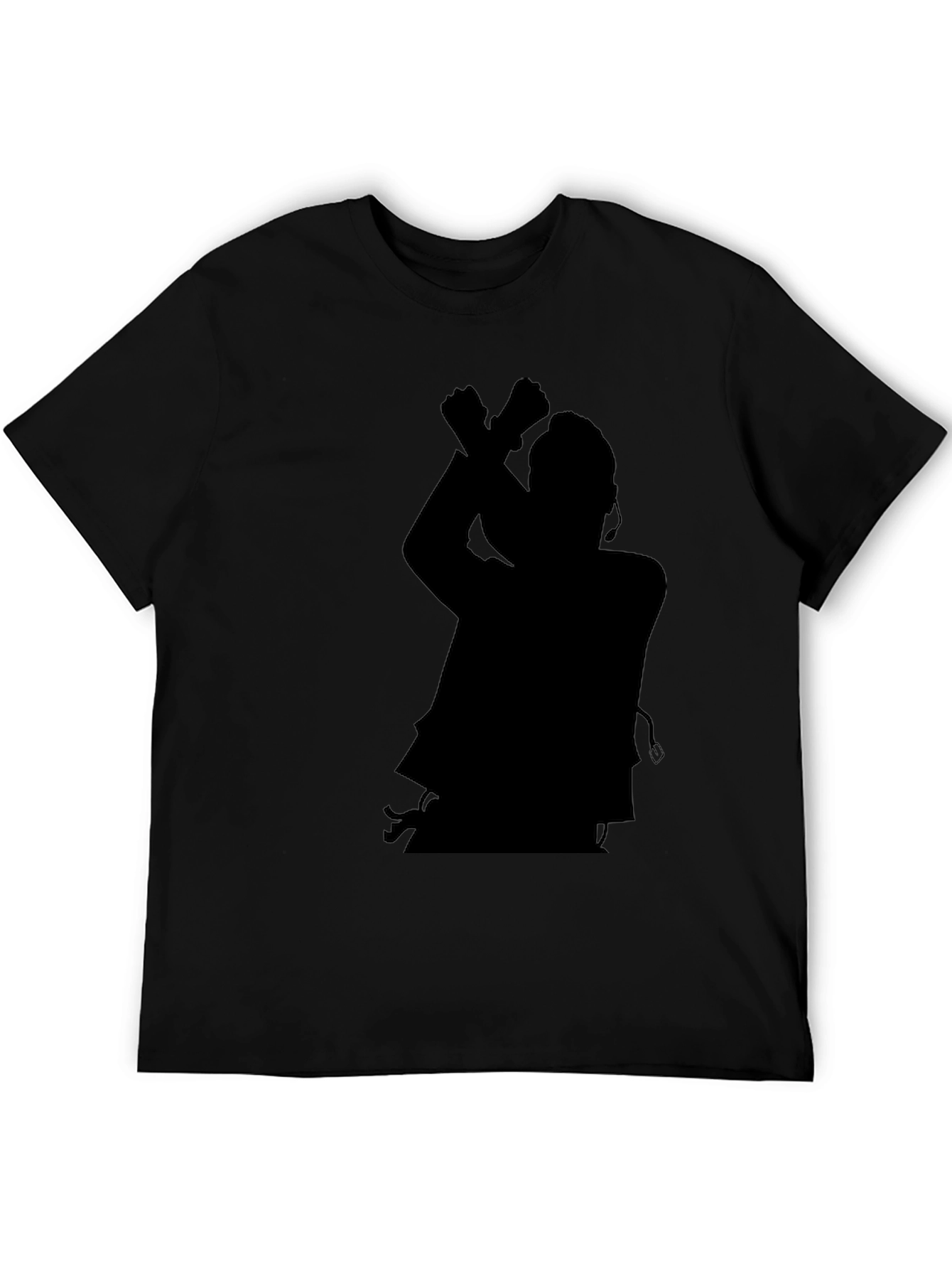 Black Silhouette Graphic Tee - Black Casual Shirt view 5