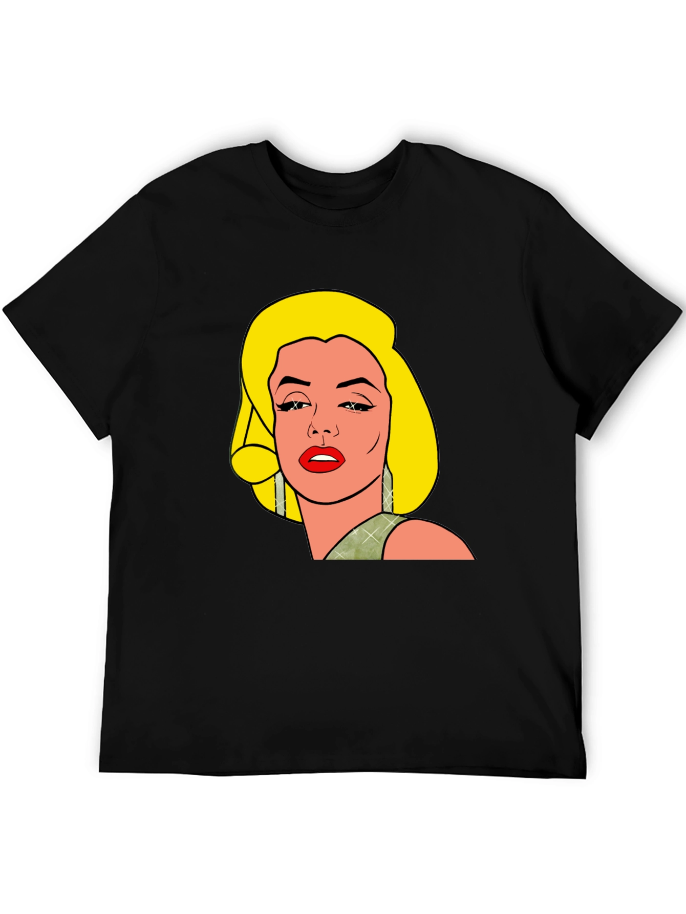 Black Pop Art Marilyn T-Shirt view 5