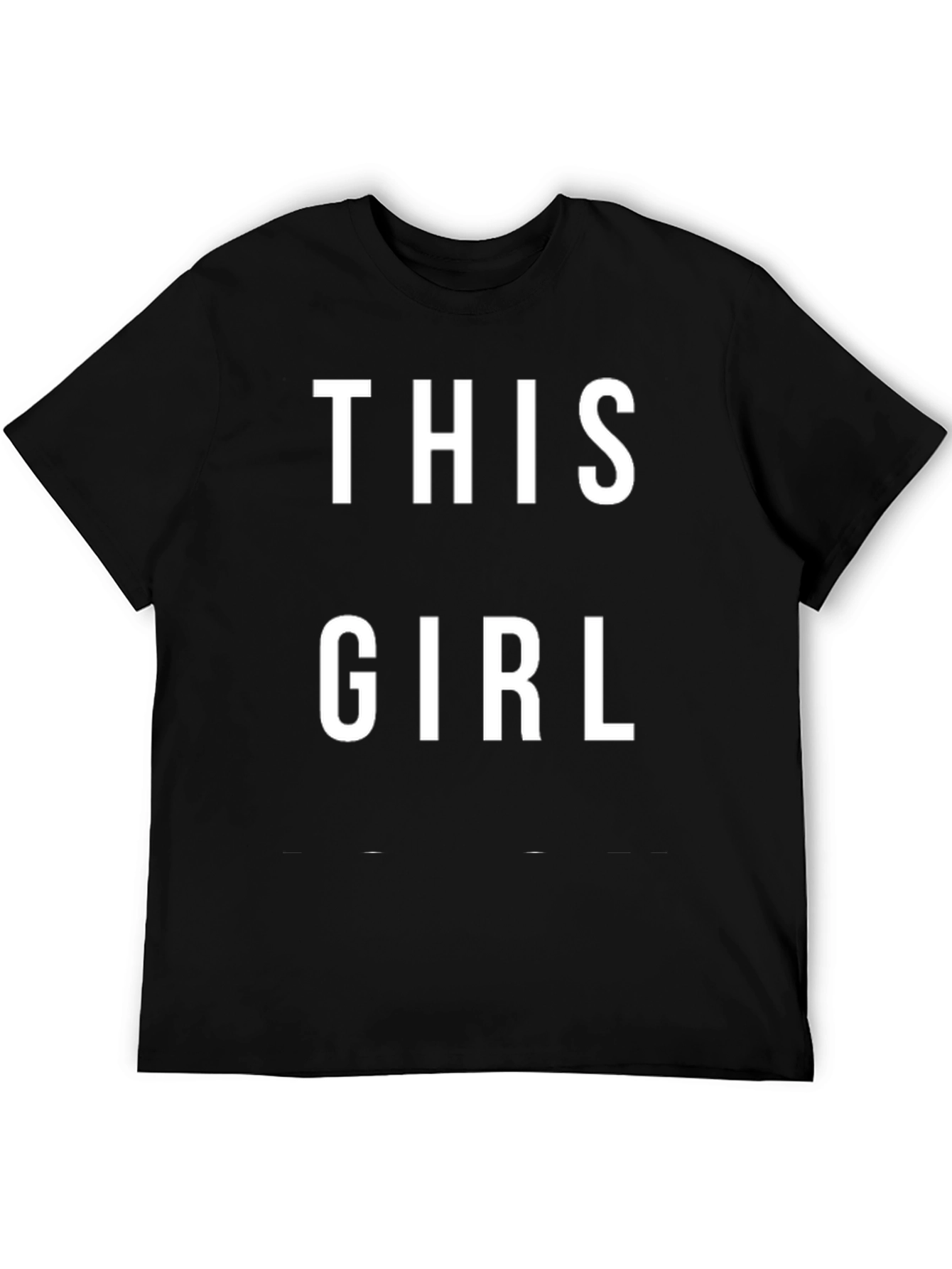 Black This Girl Graphic Tee - Black Cotton T-Shirt view 5