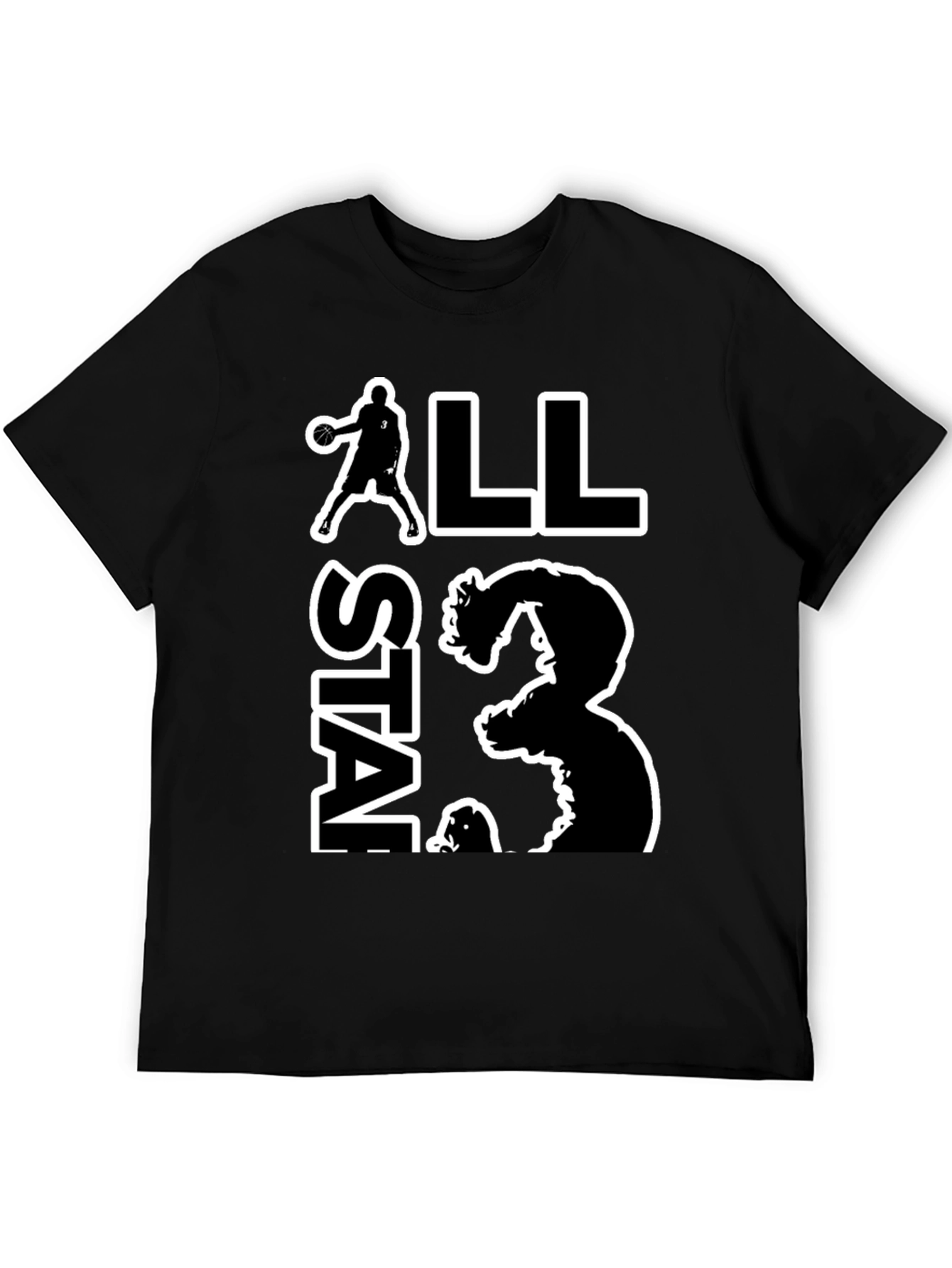 Black All Star 23 Basketball Graphic T-Shirt view 5