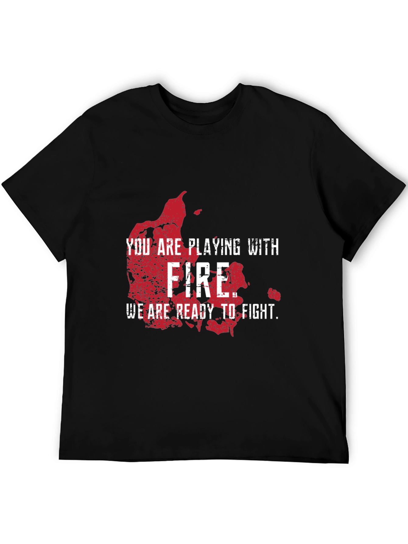 Black You are Playing with Fire T-Shirt view 5