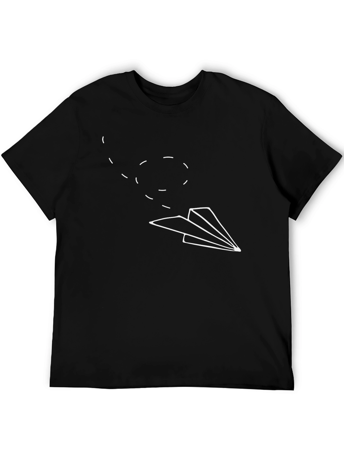 Black Paper Airplane Graphic Tee - Black view 5