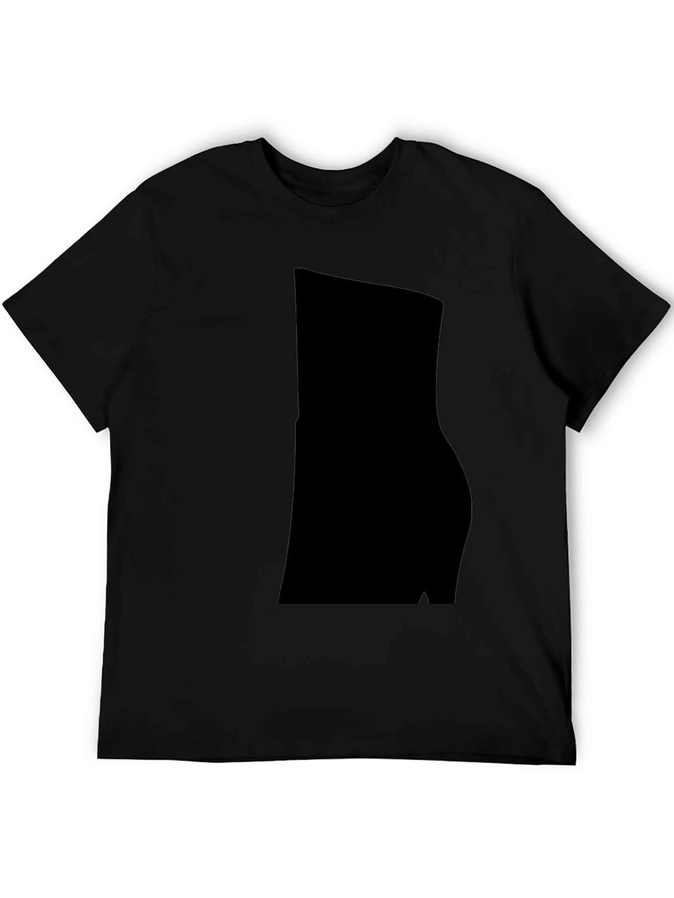 Black Men's Casual Black Cotton Blend T-Shirt view 5