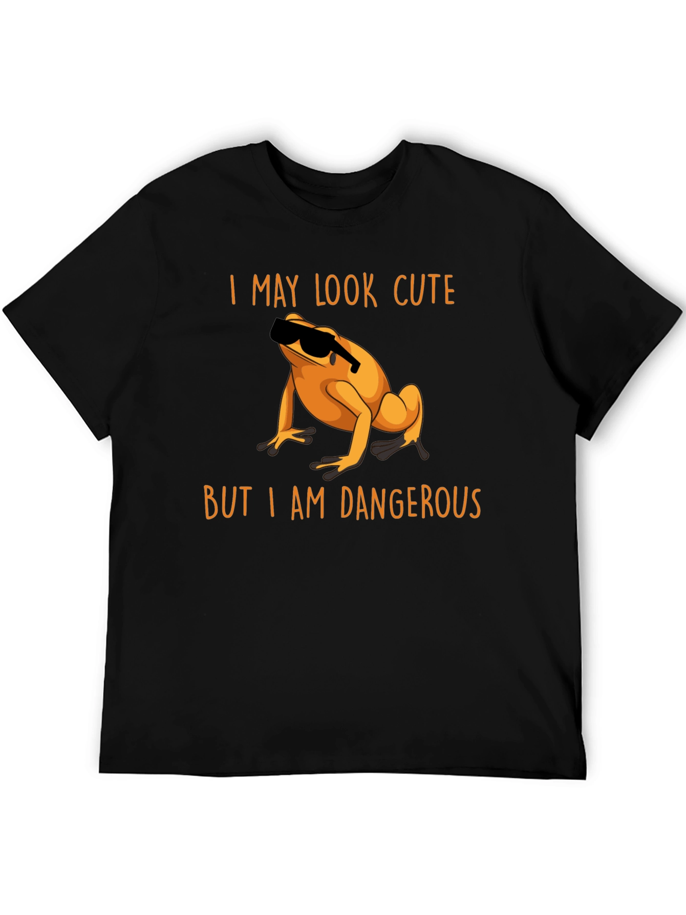 Black Cute But Dangerous Frog T-Shirt view 5