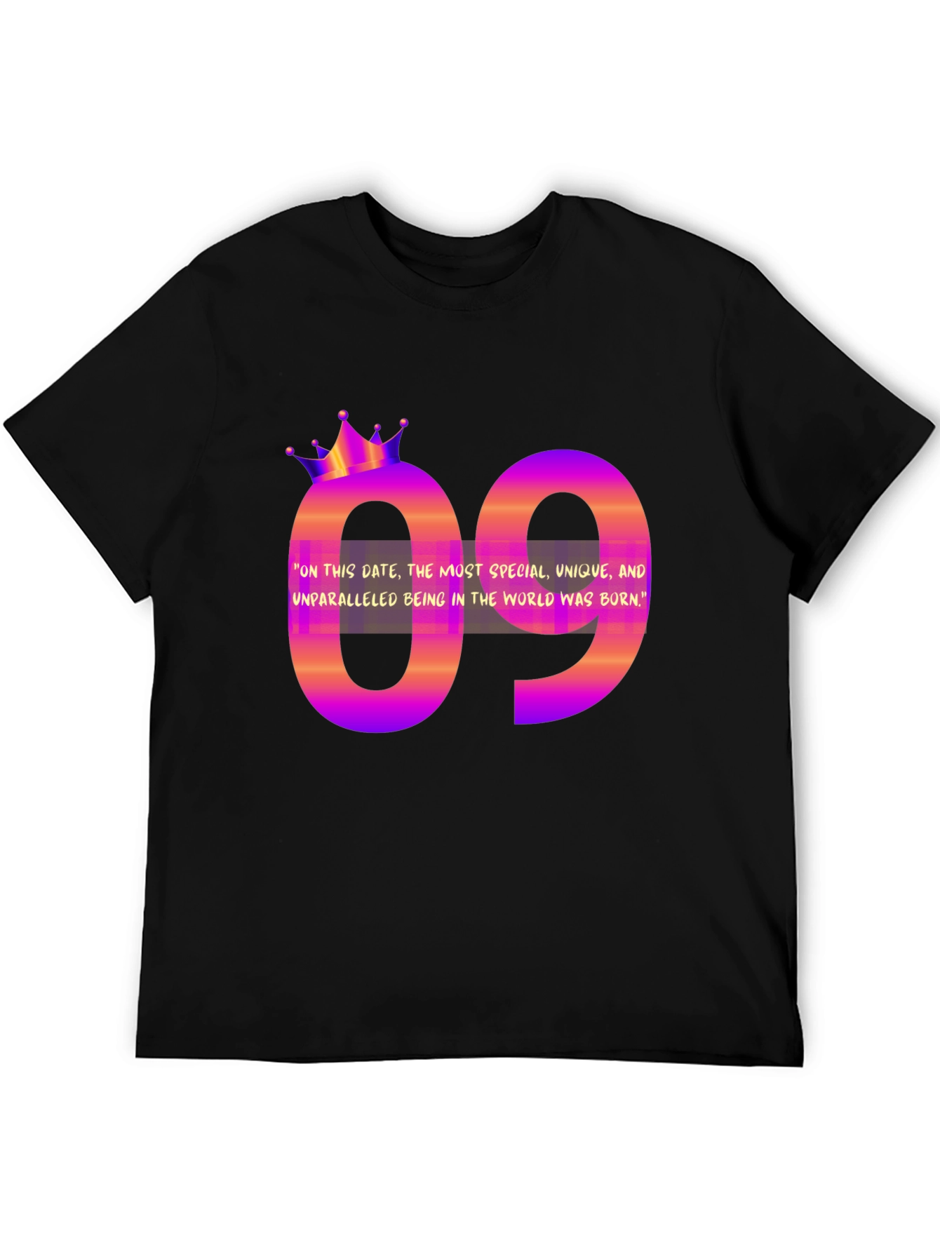 Black Birthday Month T-shirt: 09  Special Unique Tee view 5