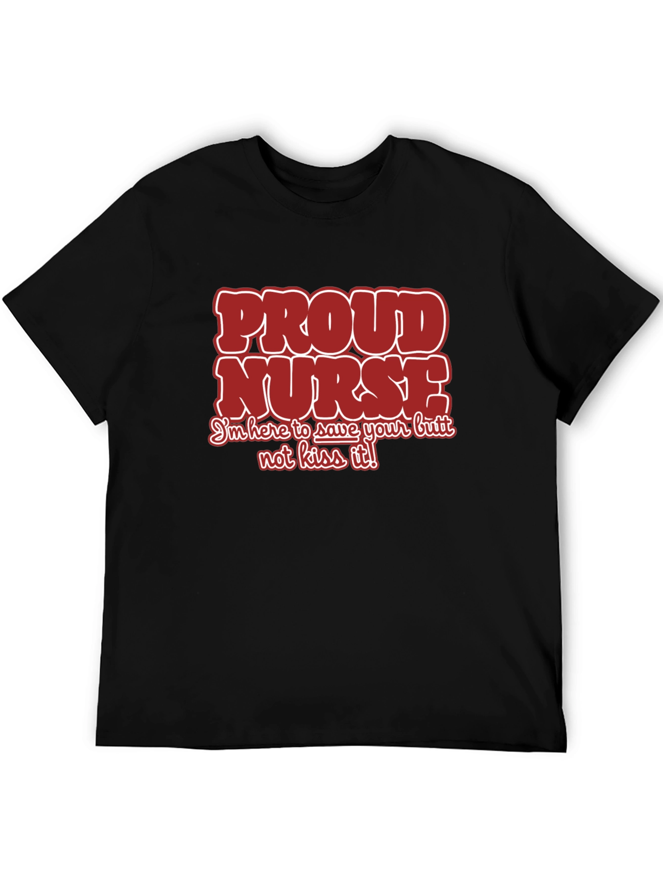 Black Proud Nurse Graphic T-Shirt view 5
