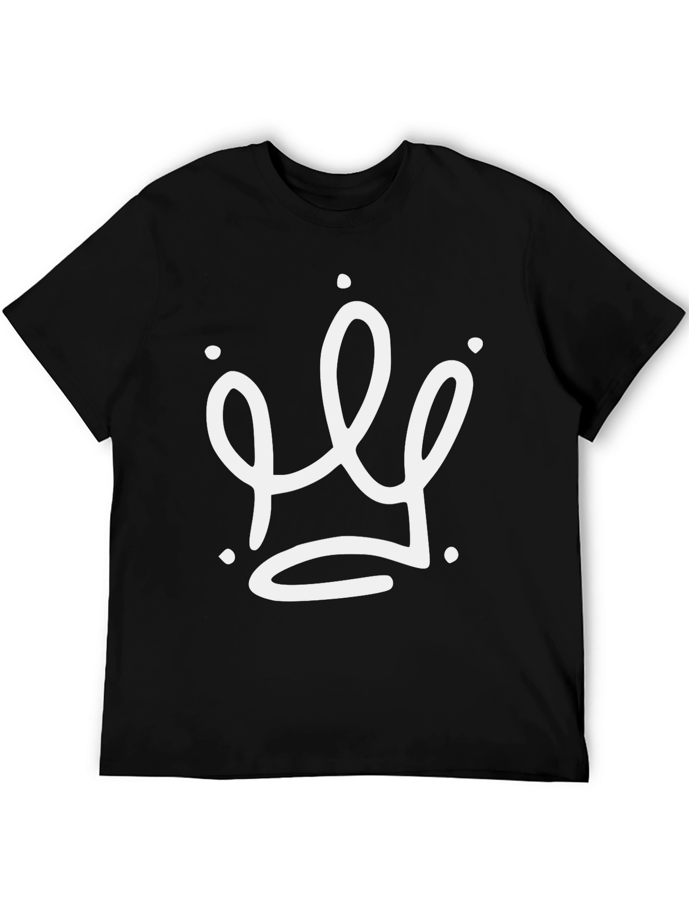 Black Crown Graphic Tee - Stylish Black Cotton T-Shirt view 5