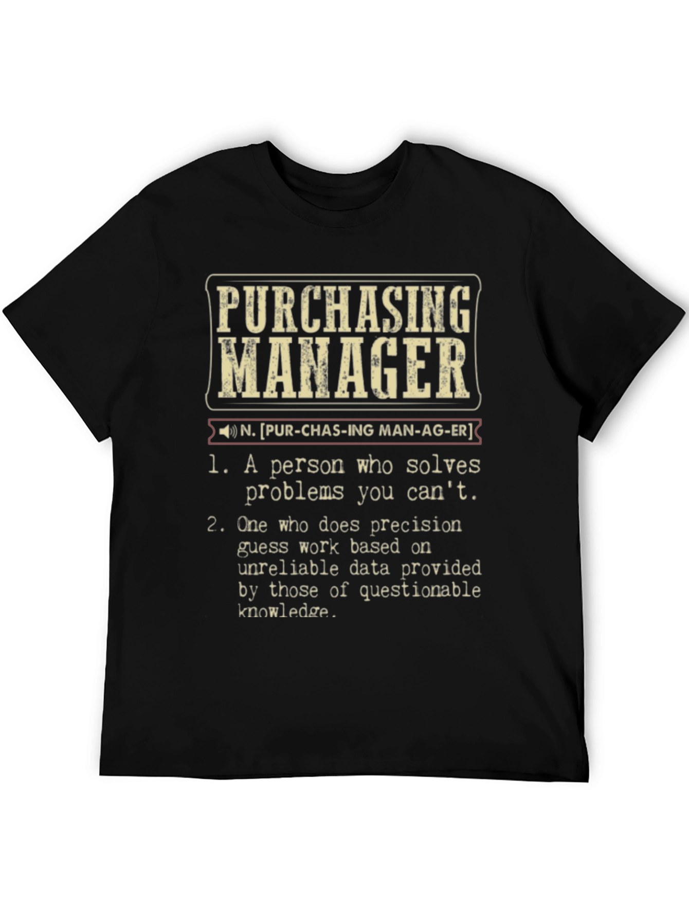 Black Purchasing Manager Definition T-Shirt view 5