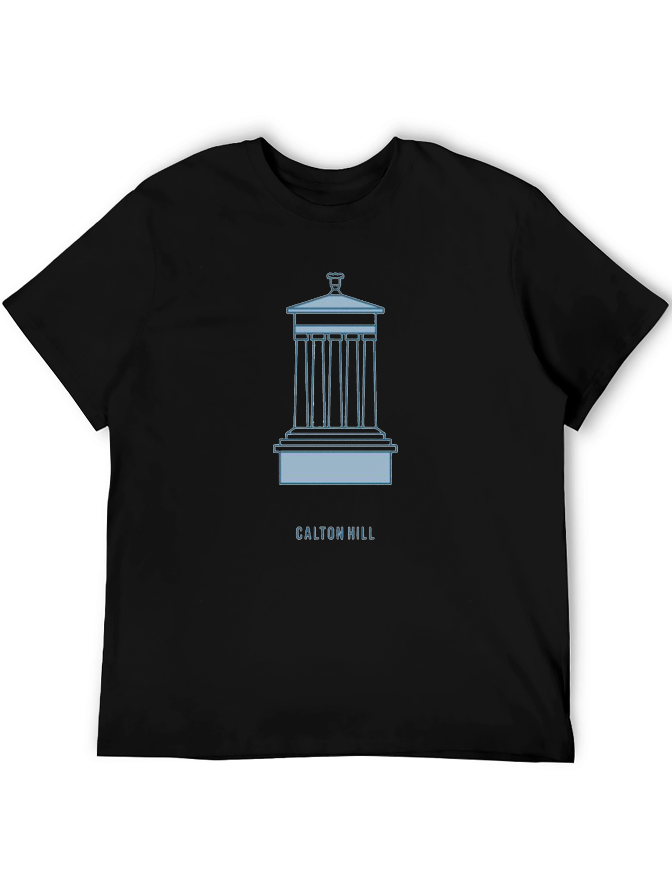 Black Calton Hill Monument Graphic Tee - Classic Style view 5