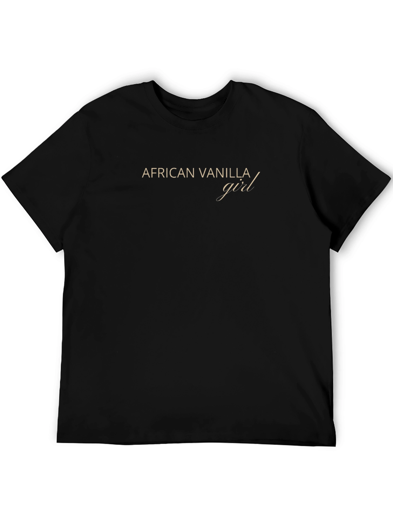 Black African Vanilla Girl Graphic Tee - Trendy Casual Style view 5