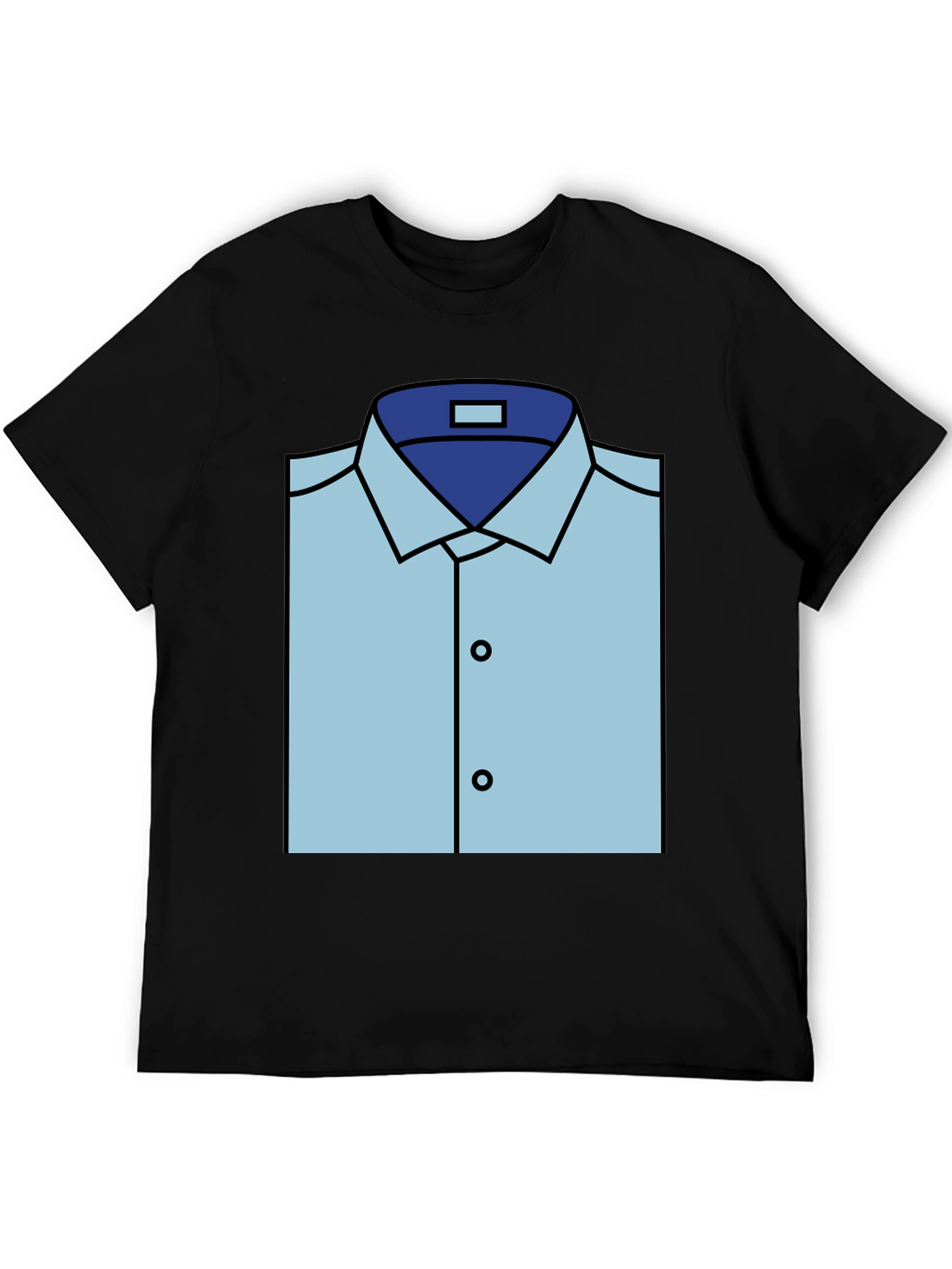 Black Novelty Dress Shirt Graphic Tee view 5