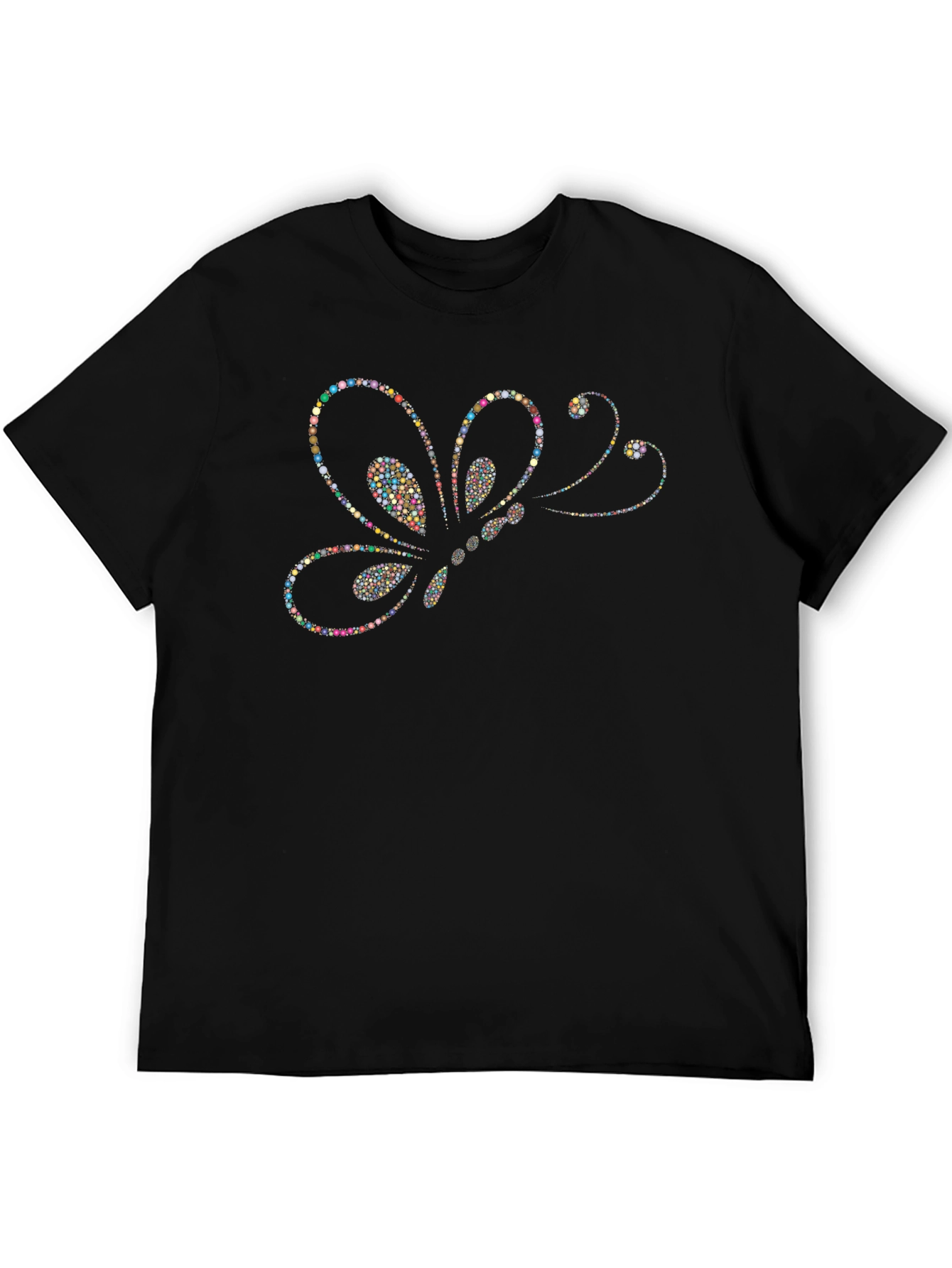 Black Butterfly Graphic Black T-Shirt view 5
