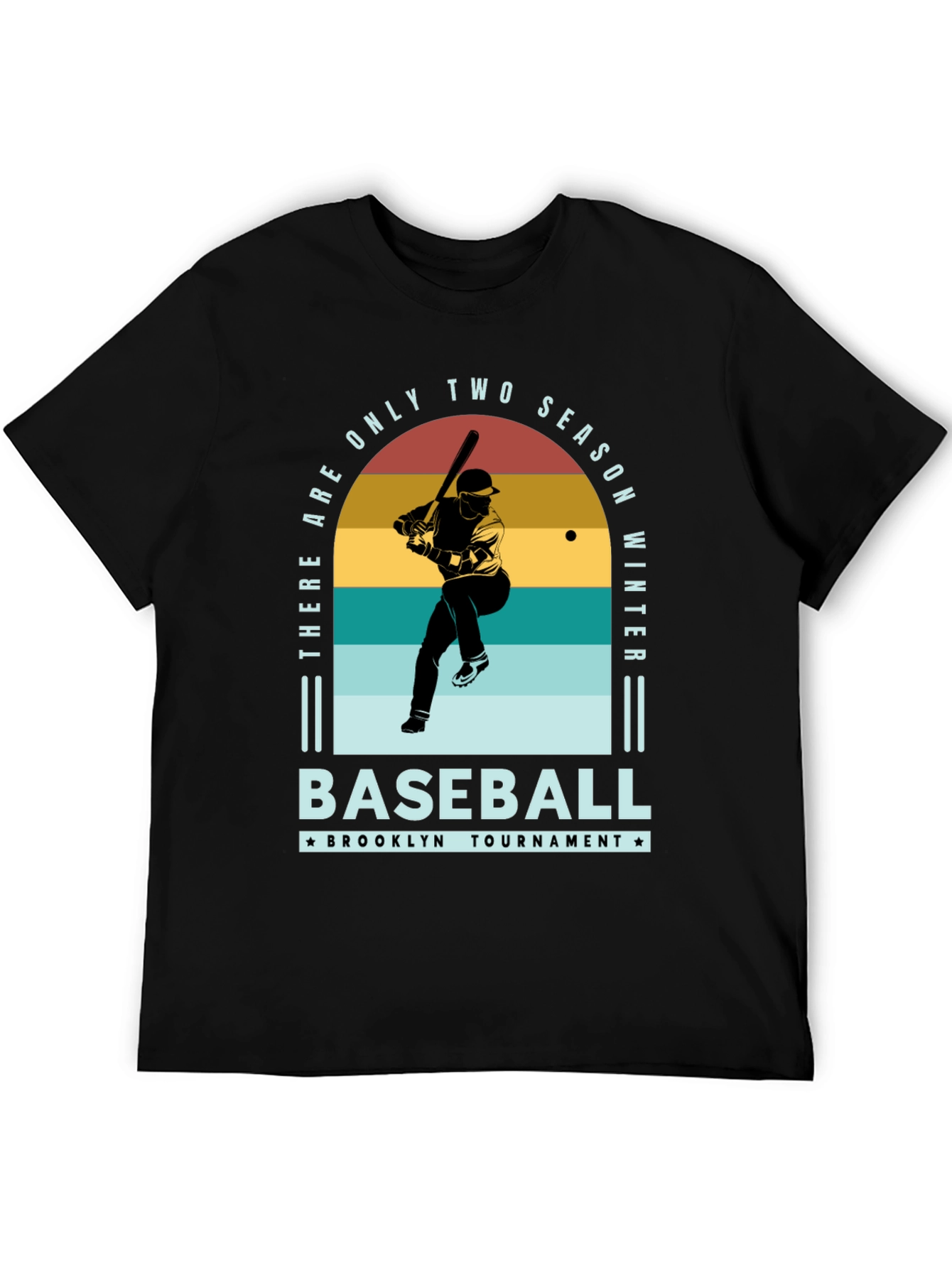 Black Vintage Baseball T-Shirt - Brooklyn Tournament view 5