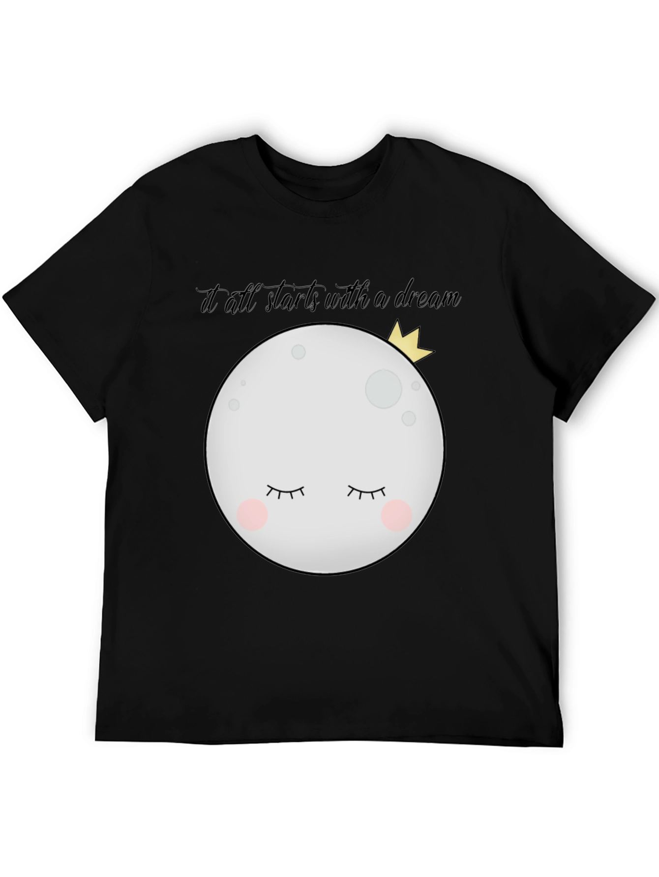 Black Dreamy Moon Graphic Tee view 5